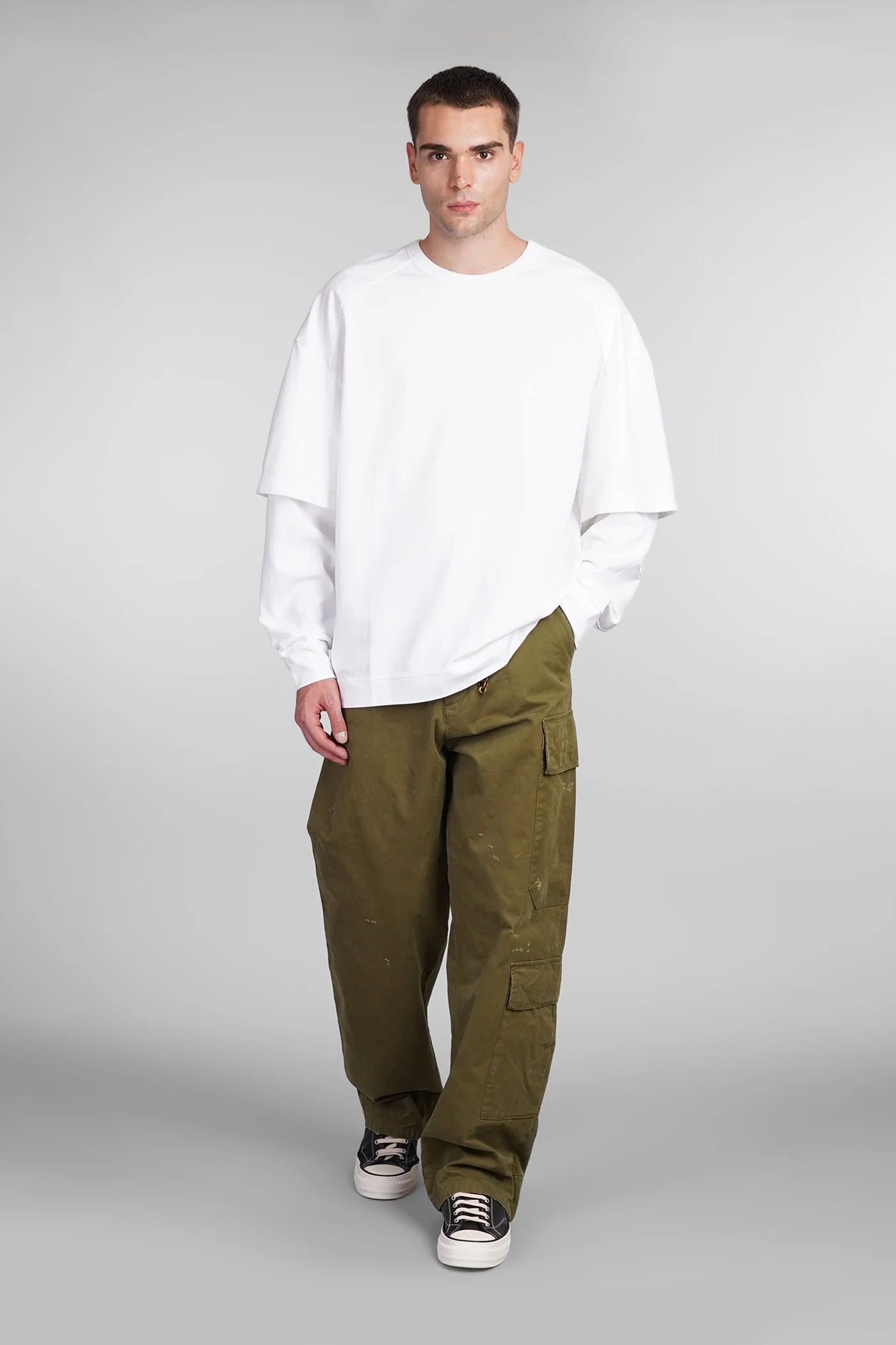 Jeffrey Pants in green cotton - Image 2