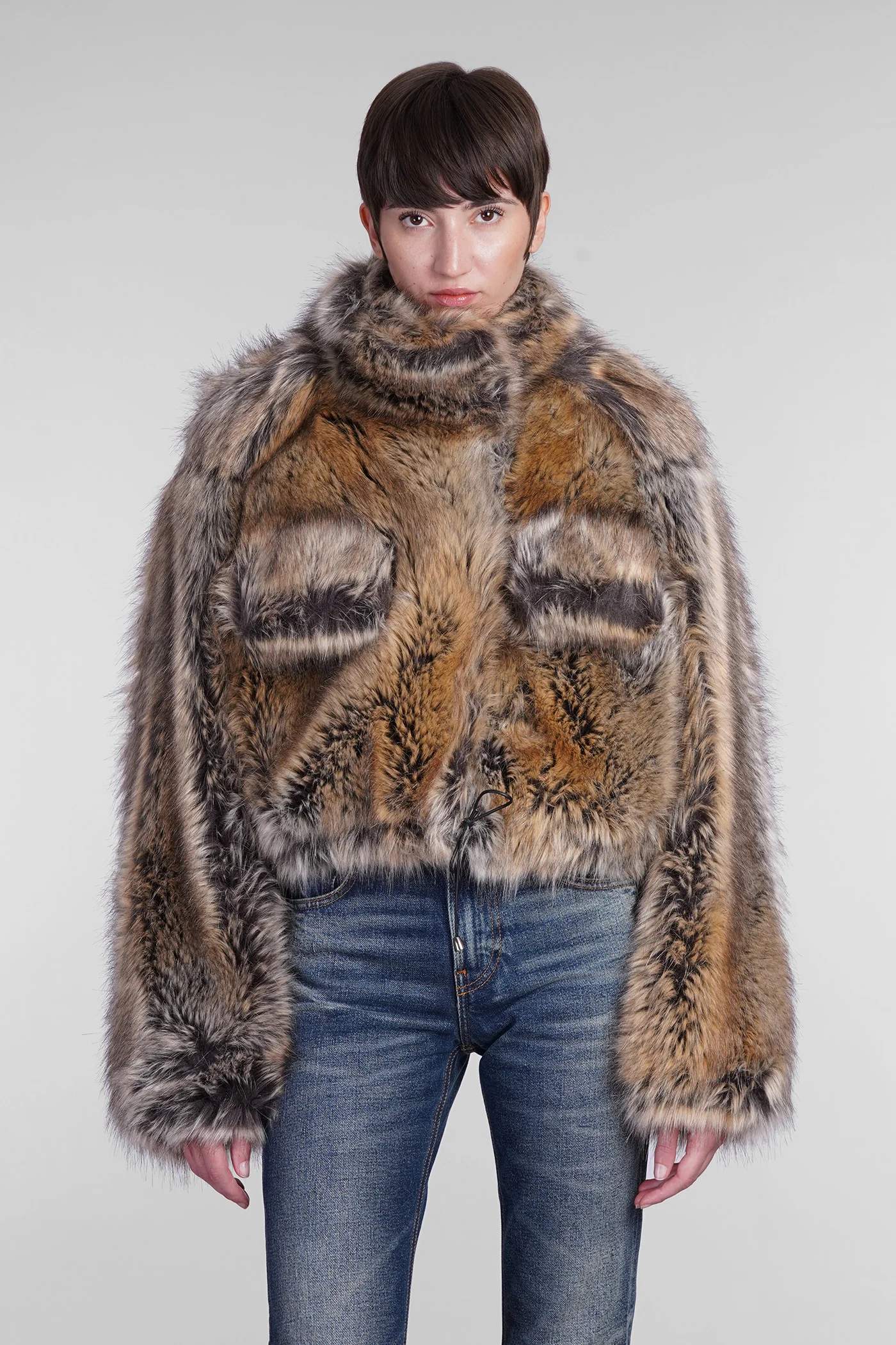 Kayle Fur & Shearling in beige acrylic