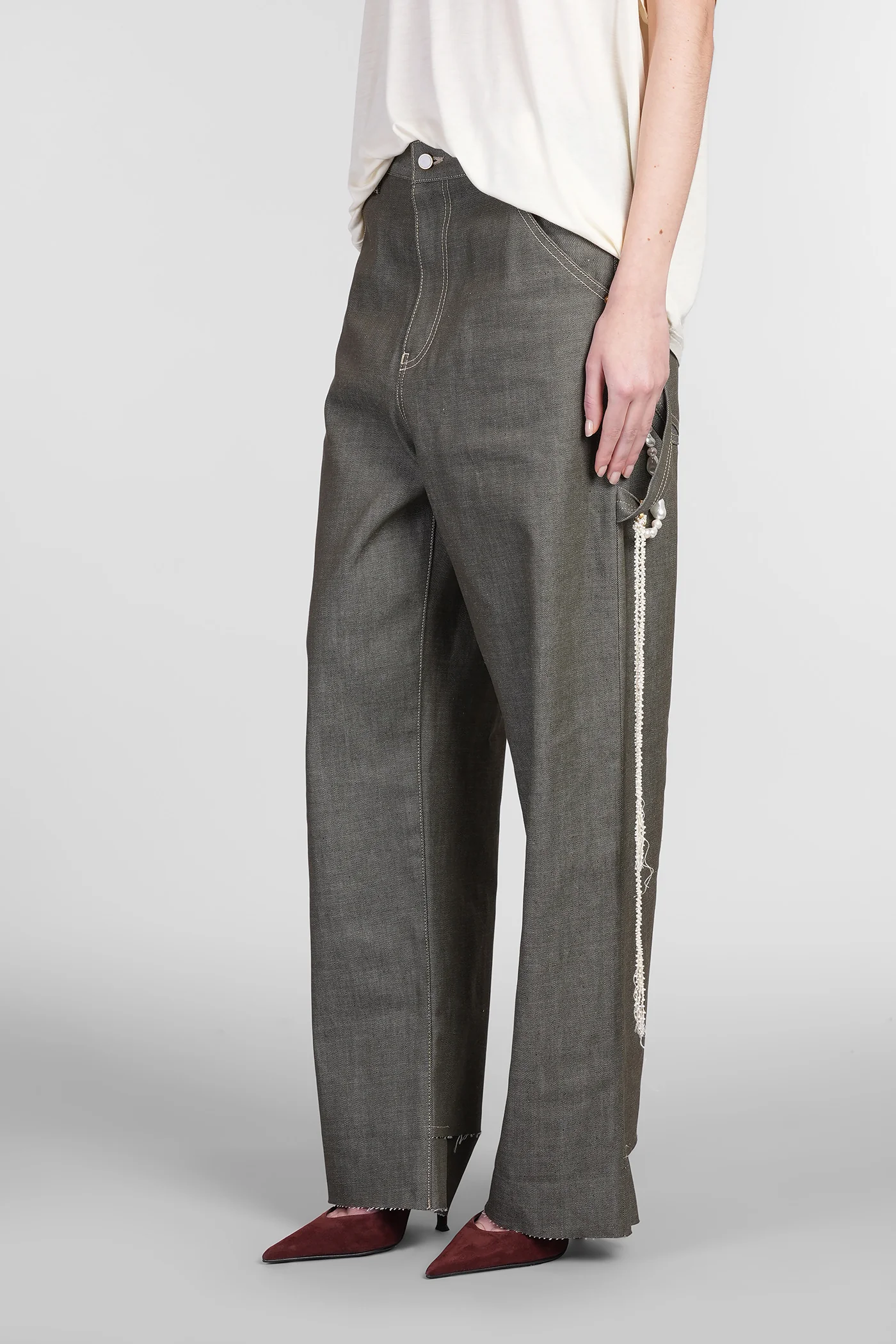 Lisa Jeans in green denim - Image 4