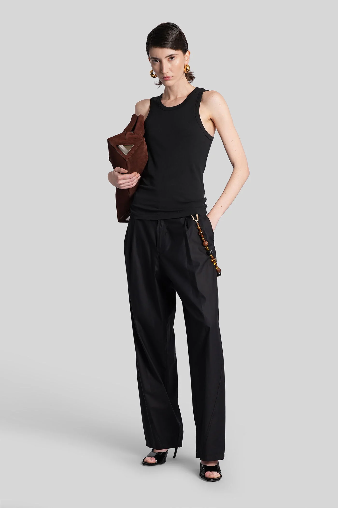 Phebe Pants in black cotton - Image 2