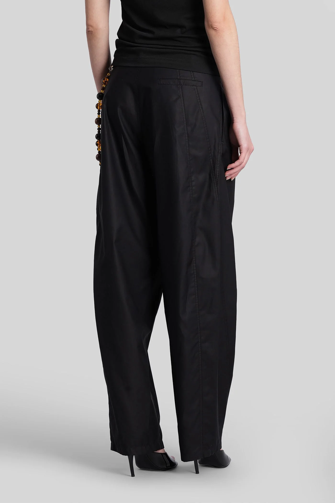 Phebe Pants in black cotton - Image 3