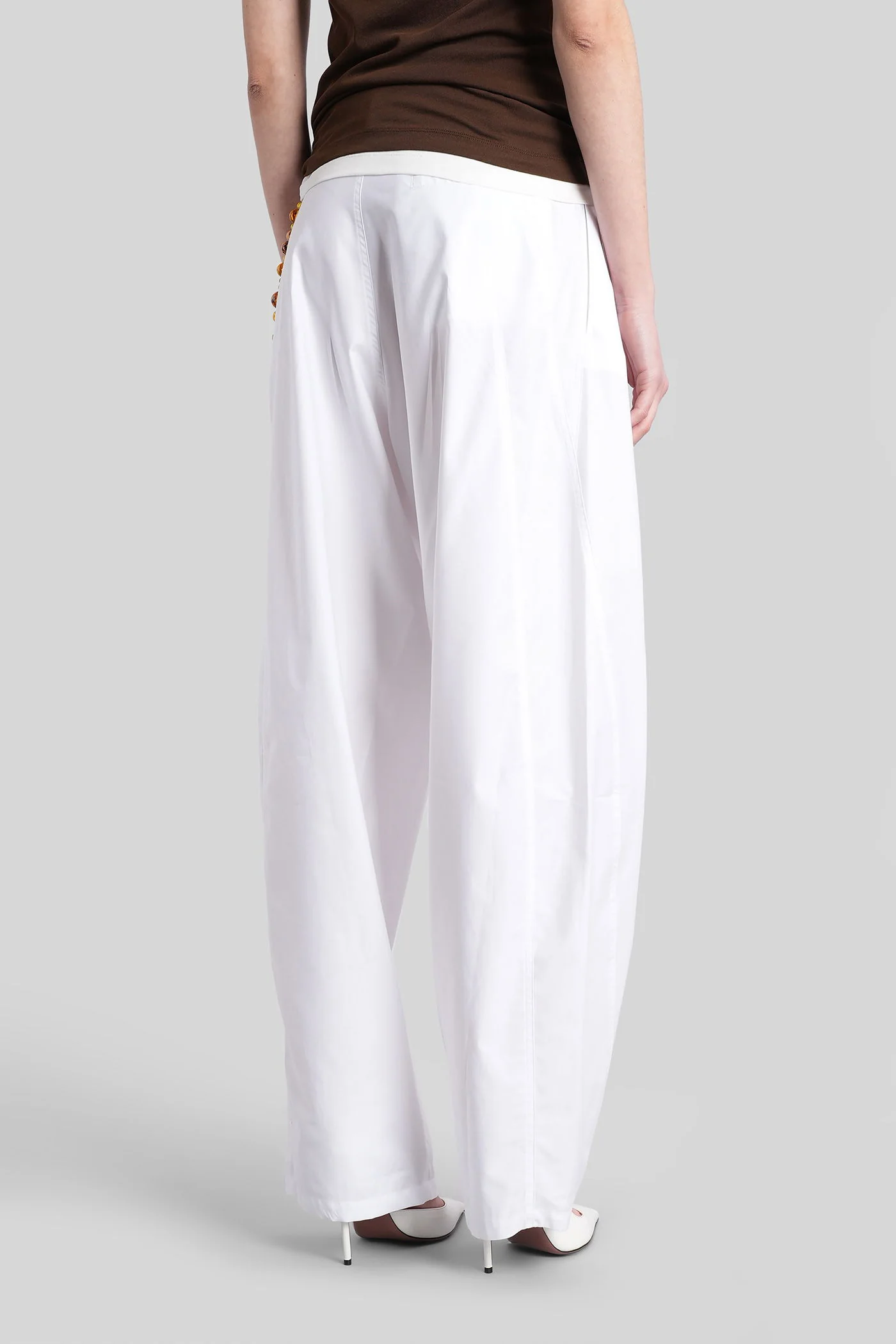 Phebe Pants in white cotton - Image 3