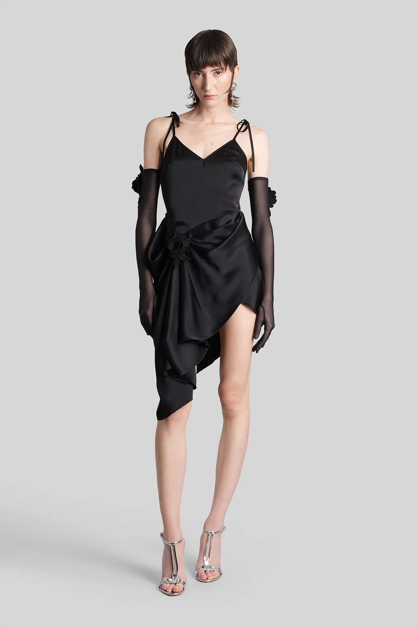 Mini dress in black Triacetate