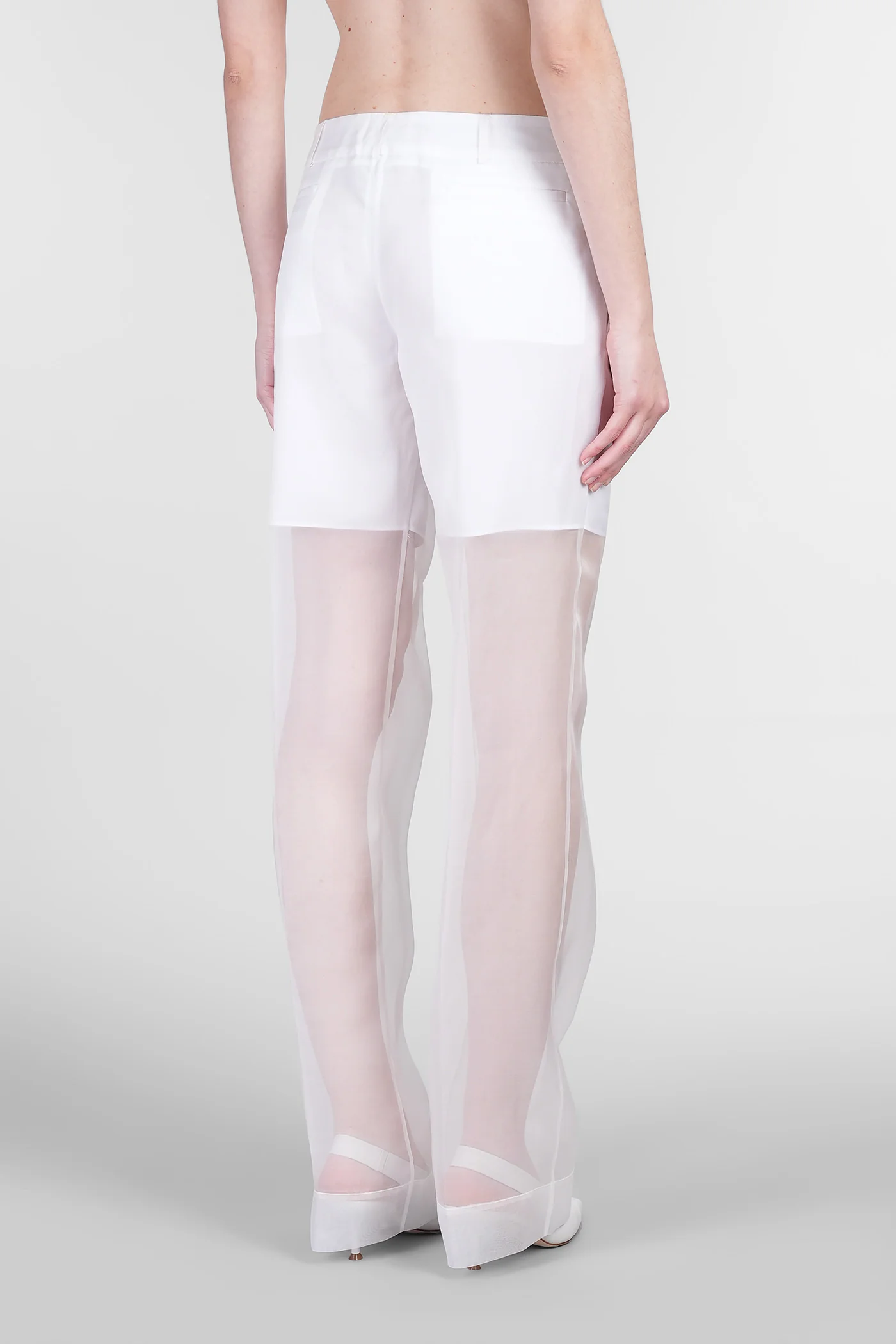 Pants in white silk - Image 3