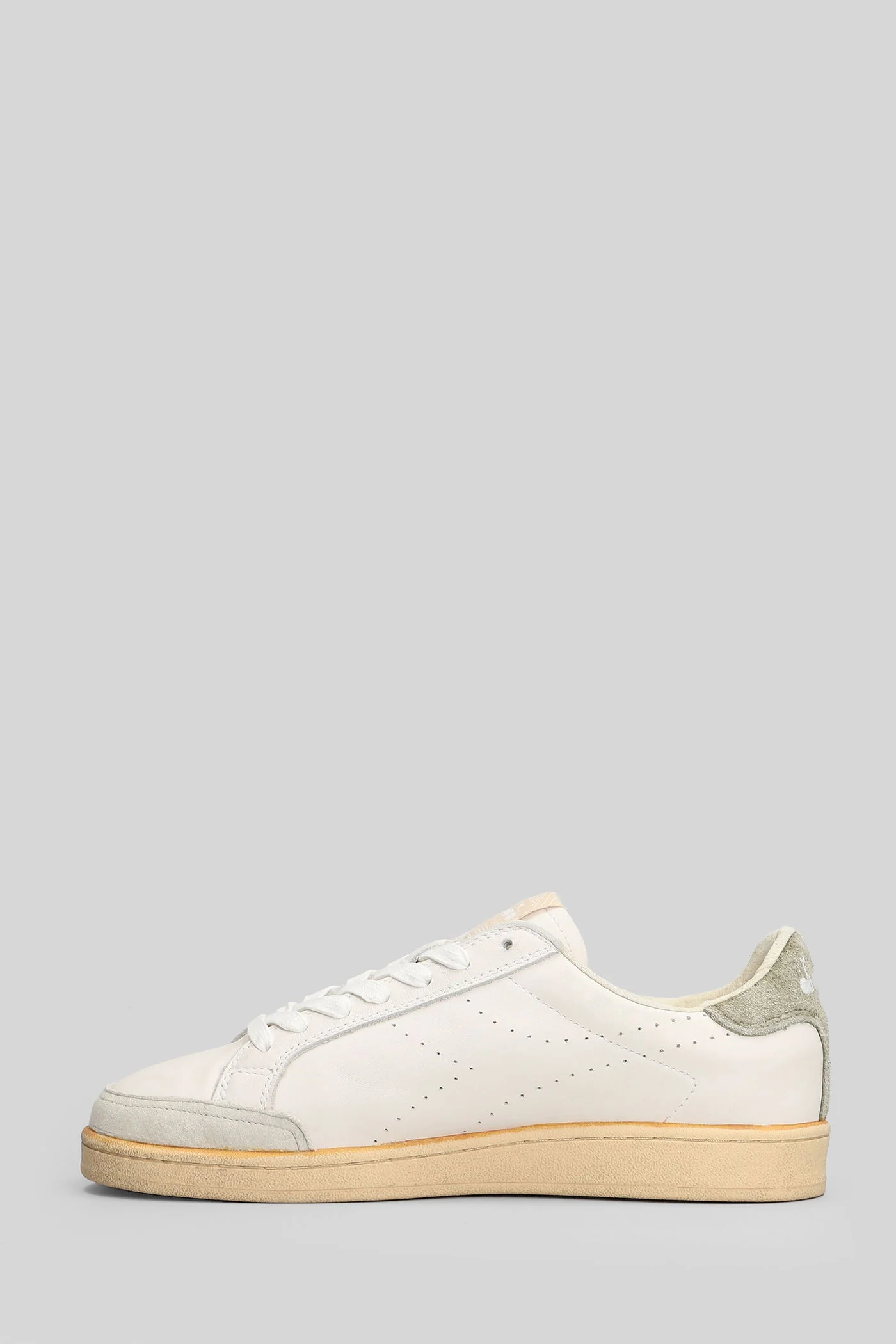 Prestige Plain Used Sneakers in white leather - Image 3