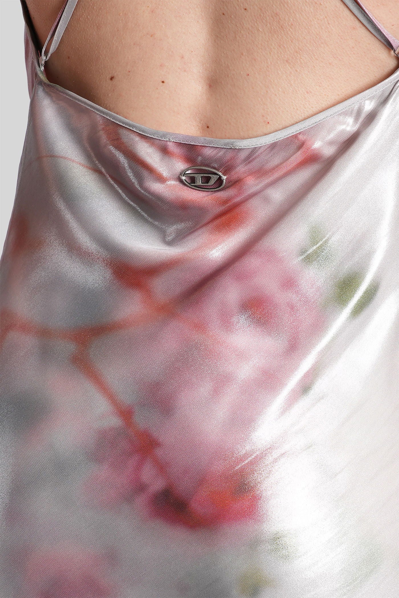 D-ebra-short Long dress in silver polyester - Image 5