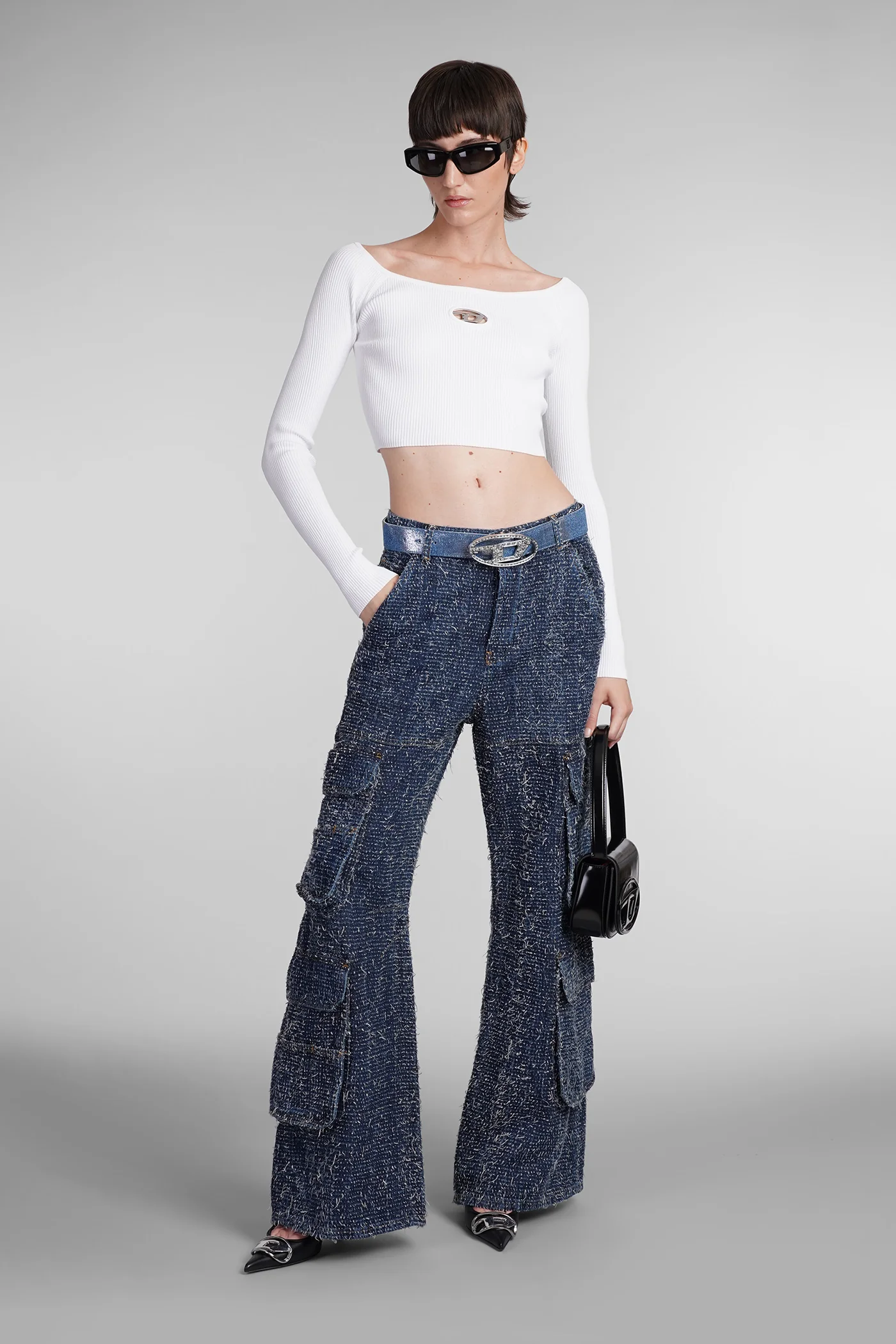 M vera ls Knitwear in white Rayon - Image 2