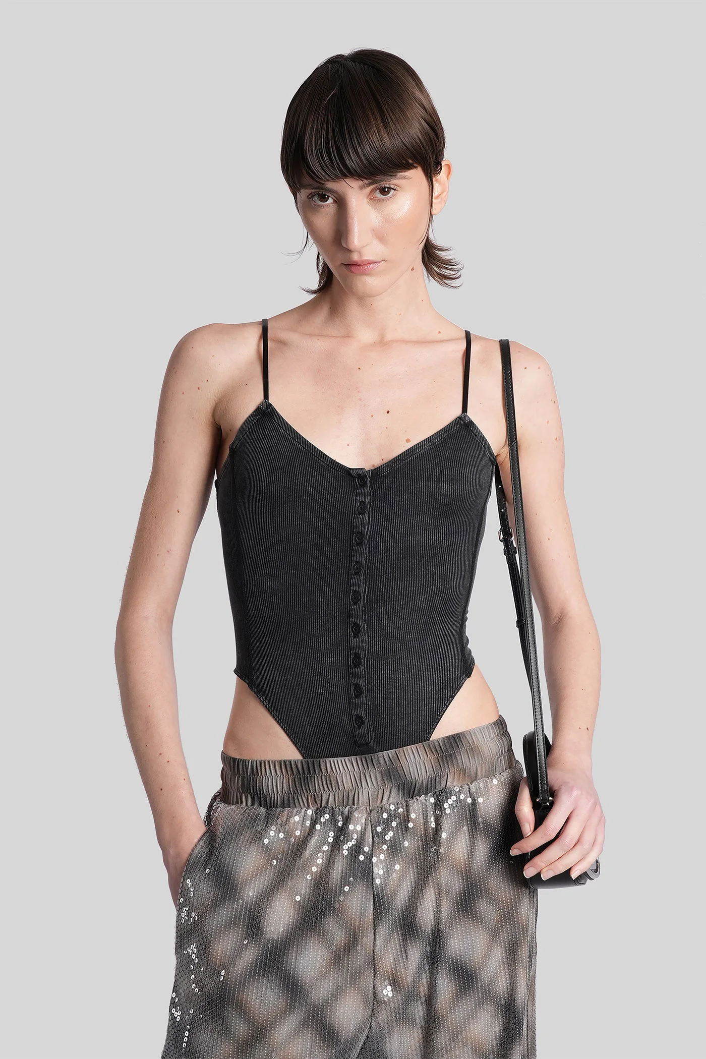 T-ley Body in black viscose