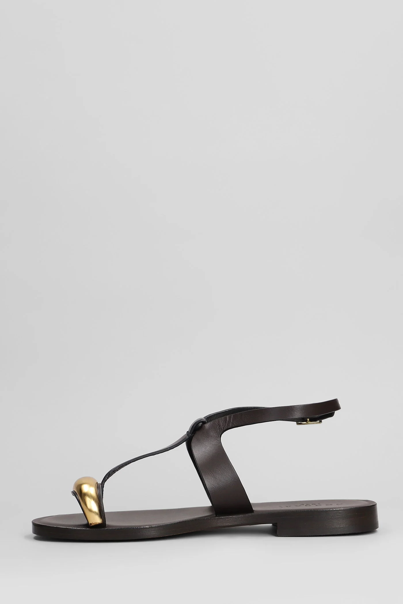 Flats in brown leather - Image 3