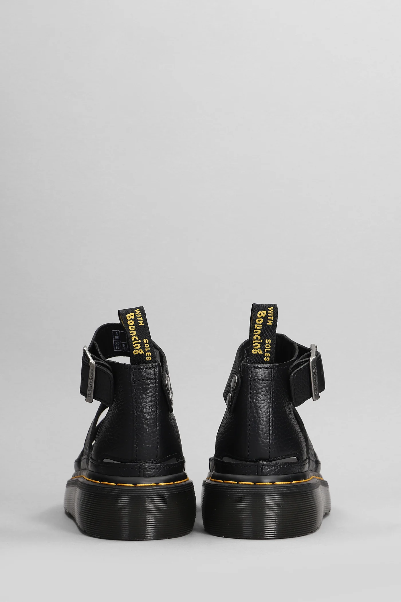 Clarissa II Quad Flats in black leather - Image 4