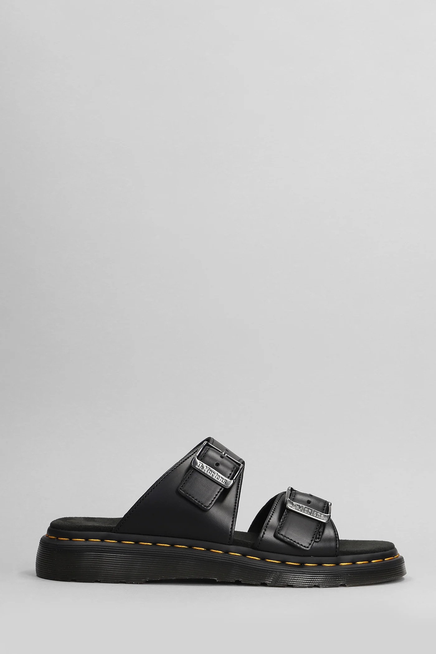 Josef Flats in black leather