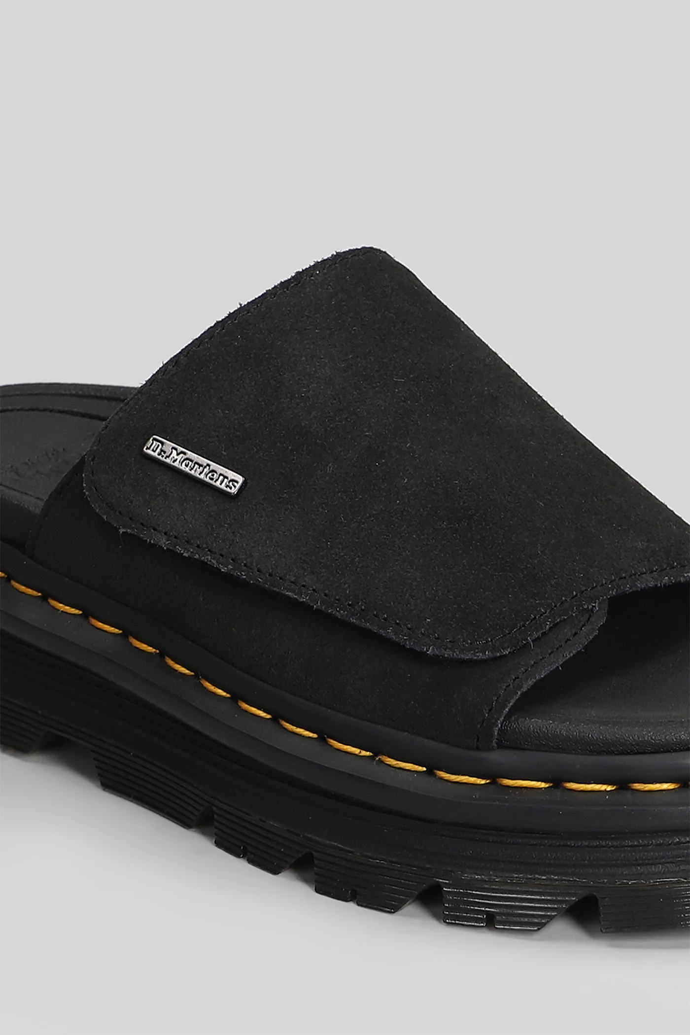 Zebzag Slide  in black suede - Image 10