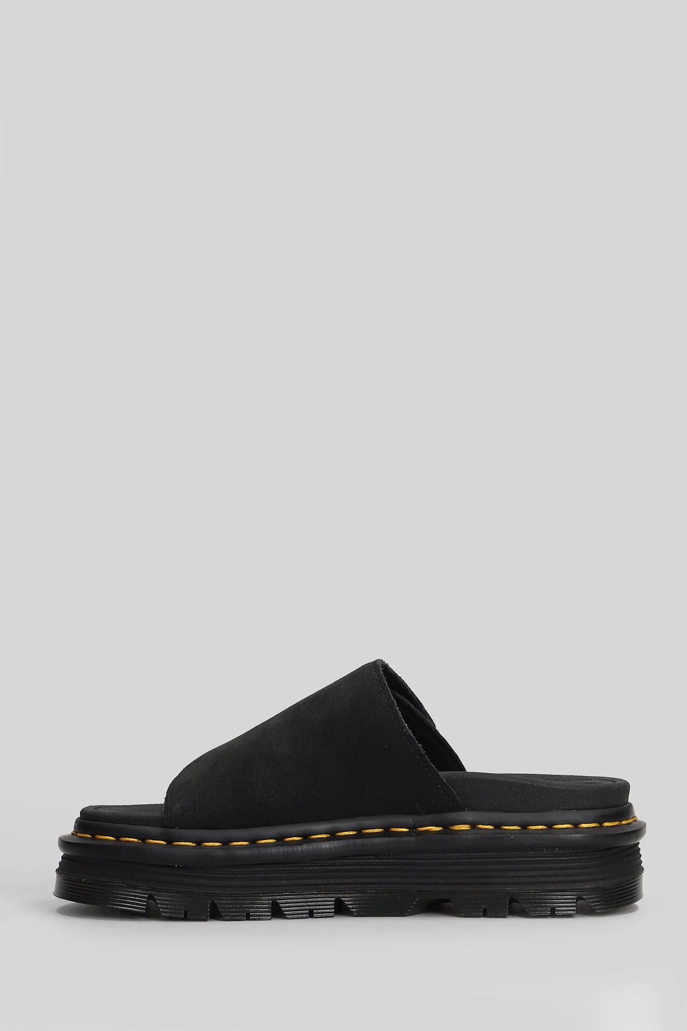Zebzag Slide  in black suede - Image 3