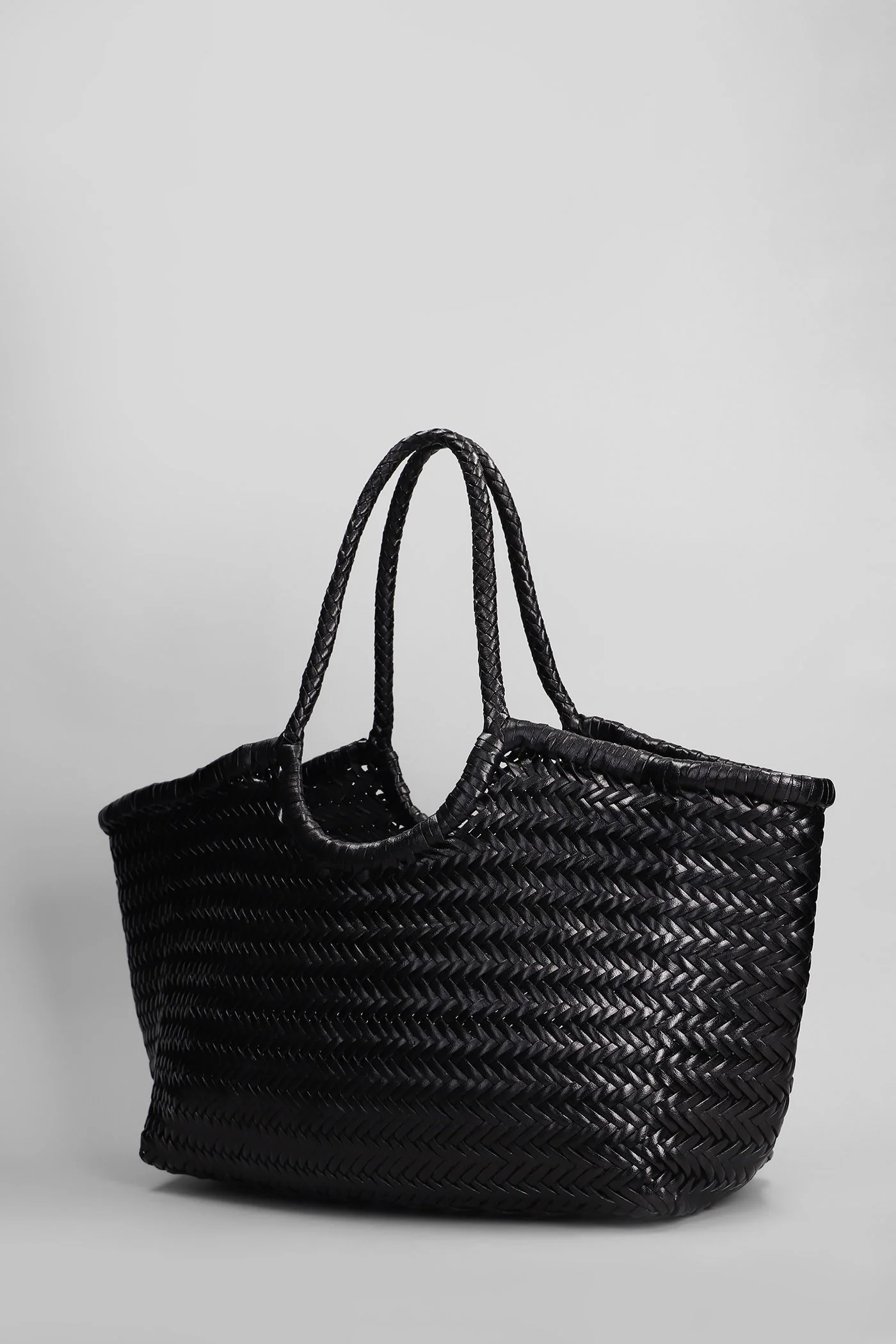 Nantucket Basket Big Tote in black leather - Image 2