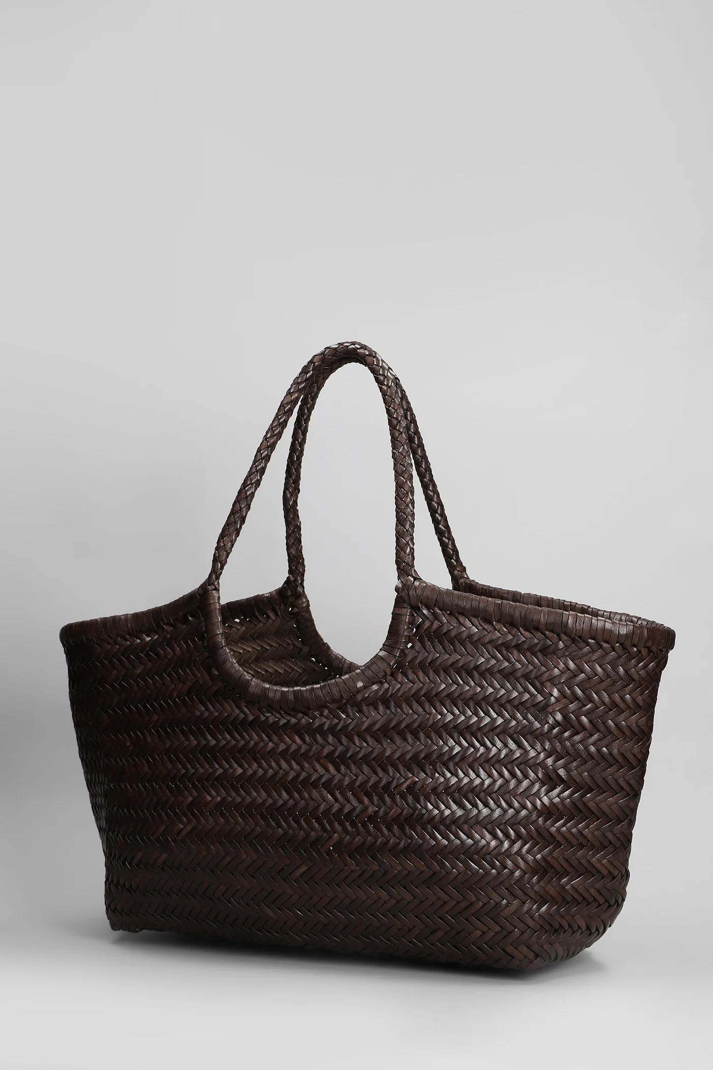 Nantucket Basket Big Tote in brown leather - Image 2