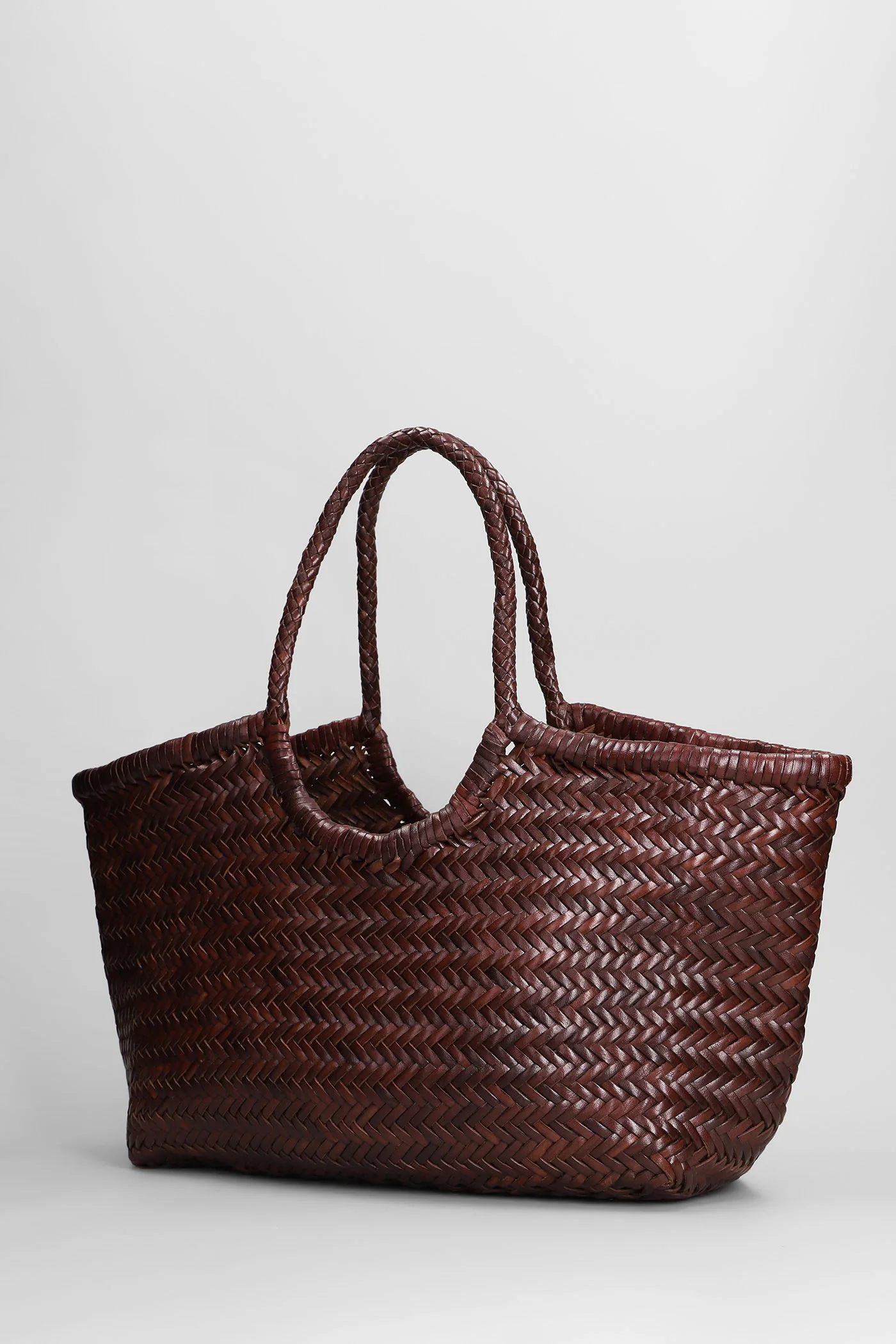 Nantucket Basket Big Tote in brown leather - Image 2