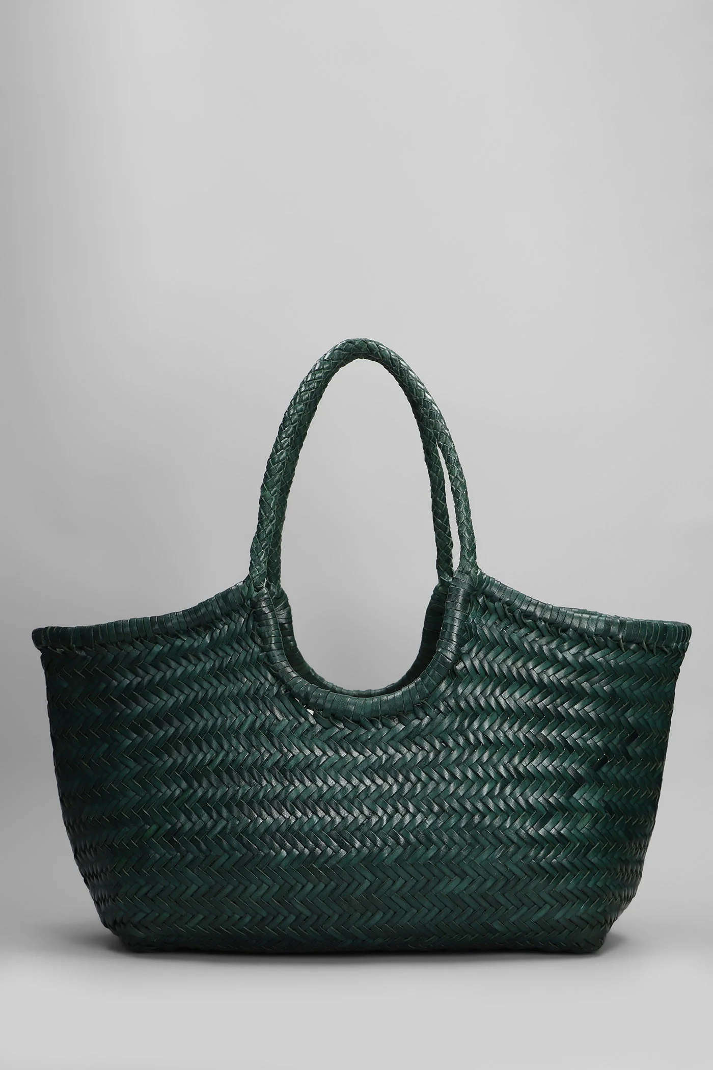 Nantucket Basket Big Tote in green leather - Image 3