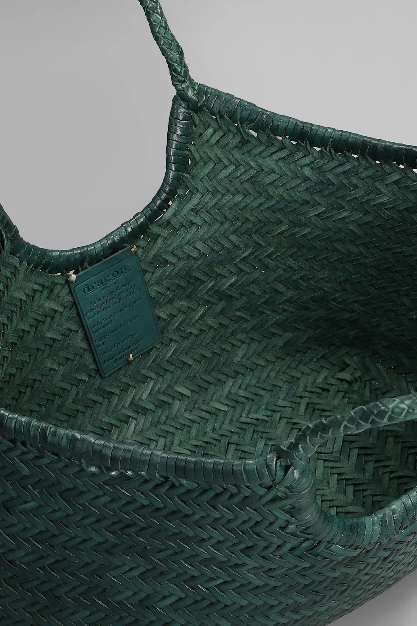 Nantucket Basket Big Tote in green leather - Image 4