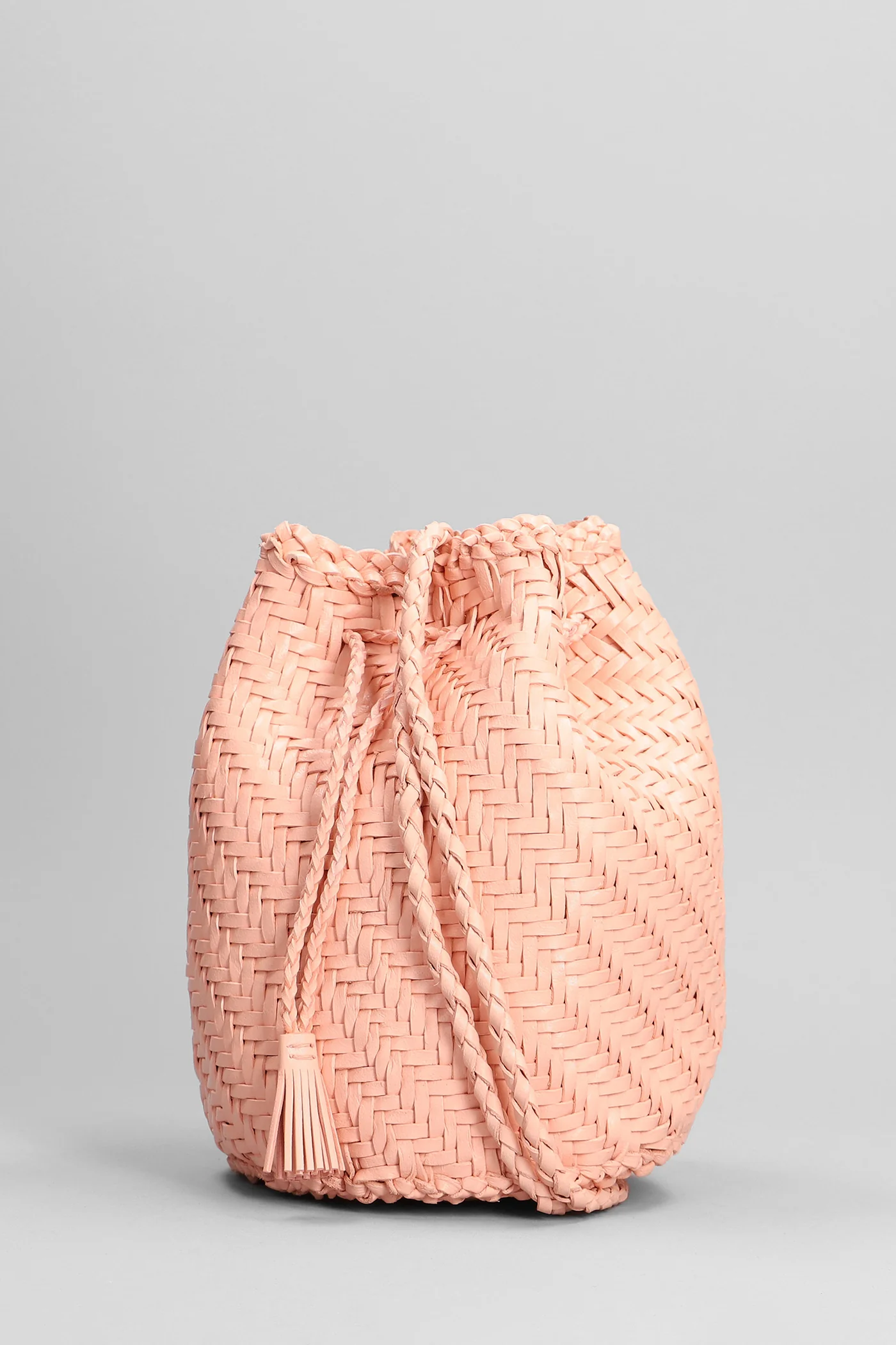 Pompom Double Shoulder bag in rose-pink leather - Image 2