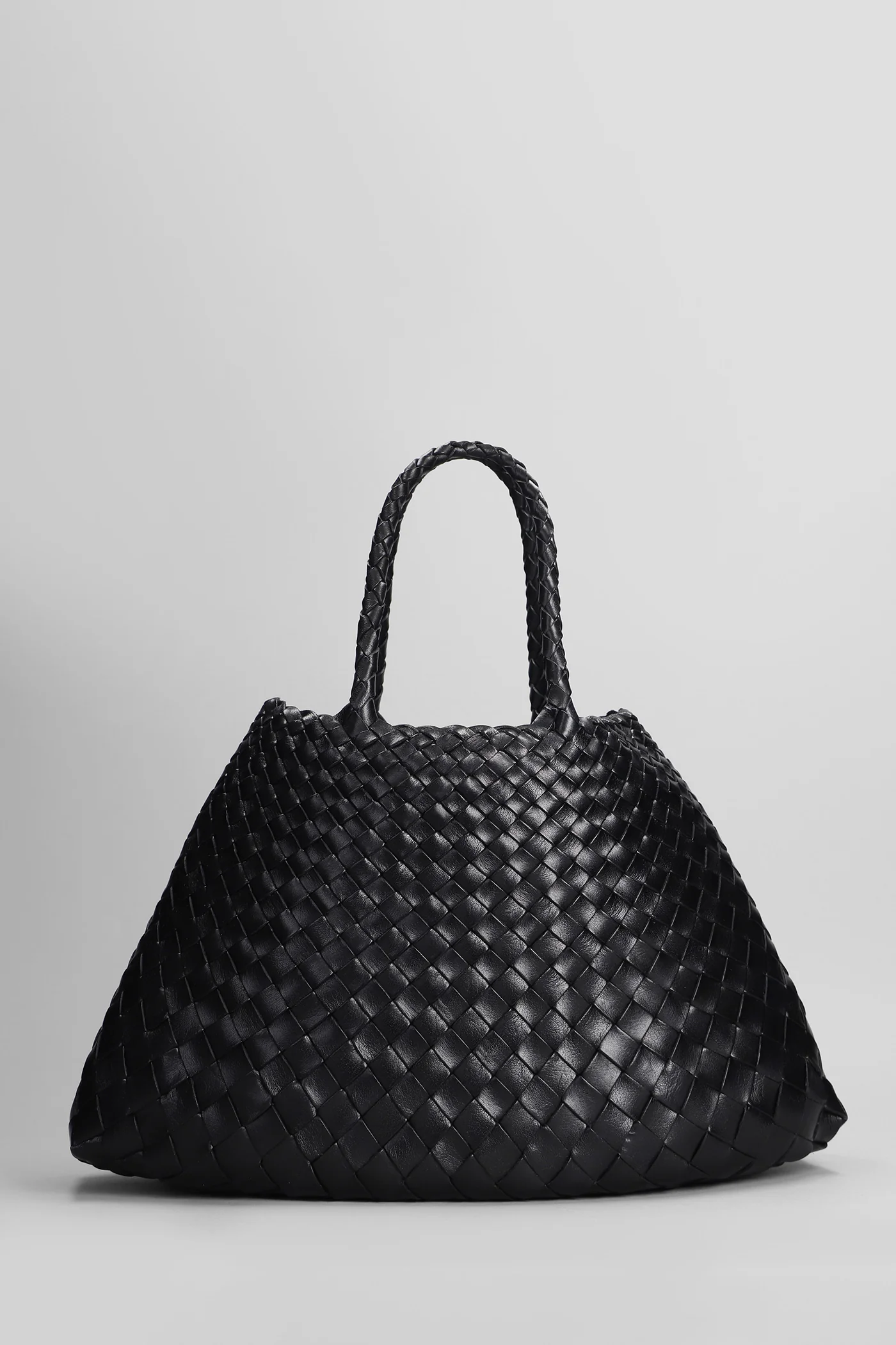 Santa Croce Small Tote in black leather - Image 3