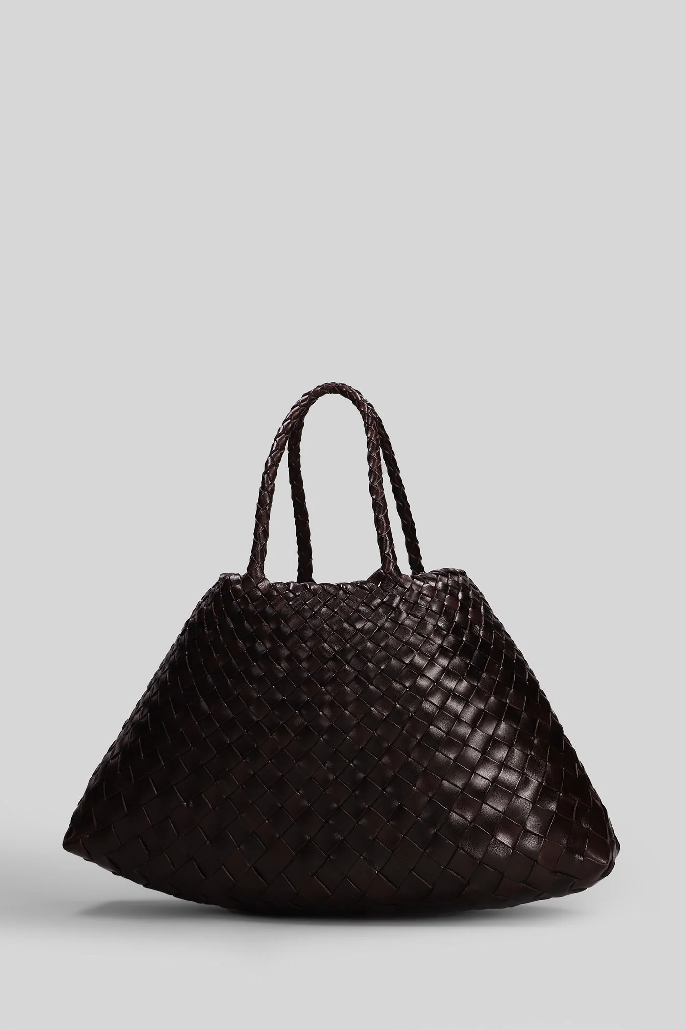 Santa Croce Small Tote in brown leather - Image 2
