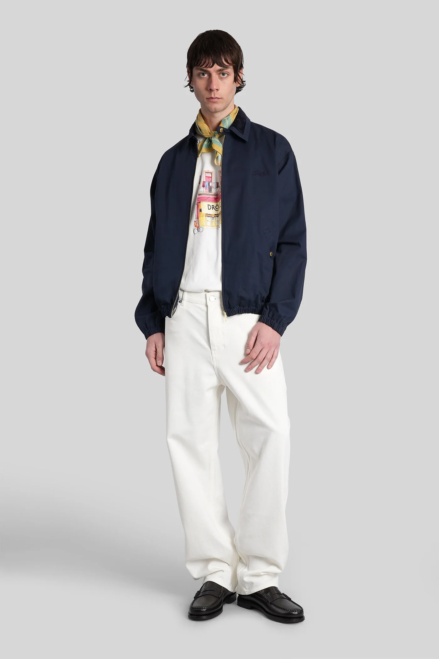 Casual jacket in blue cotton - Image 2