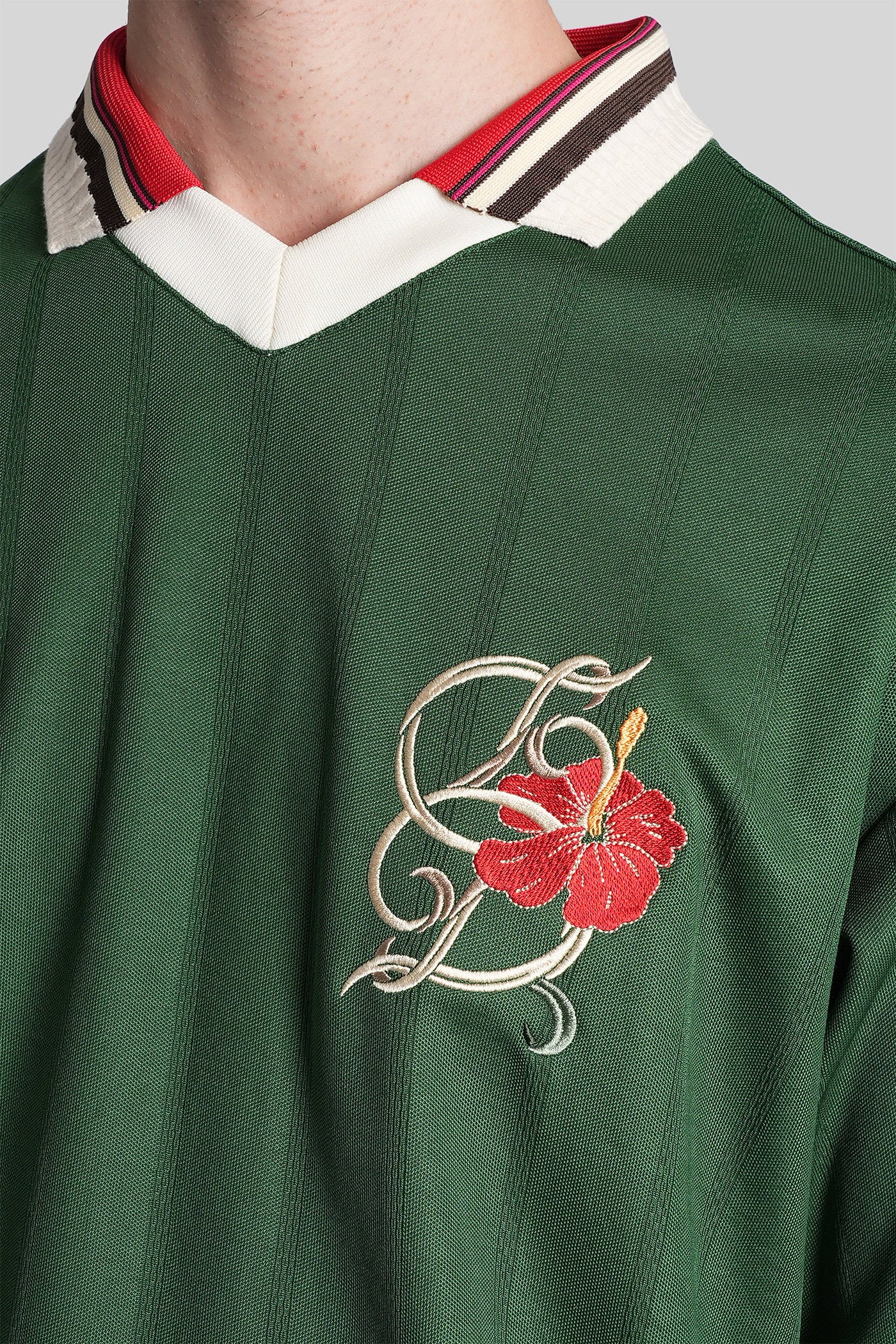 Polo in green polyester - Image 5