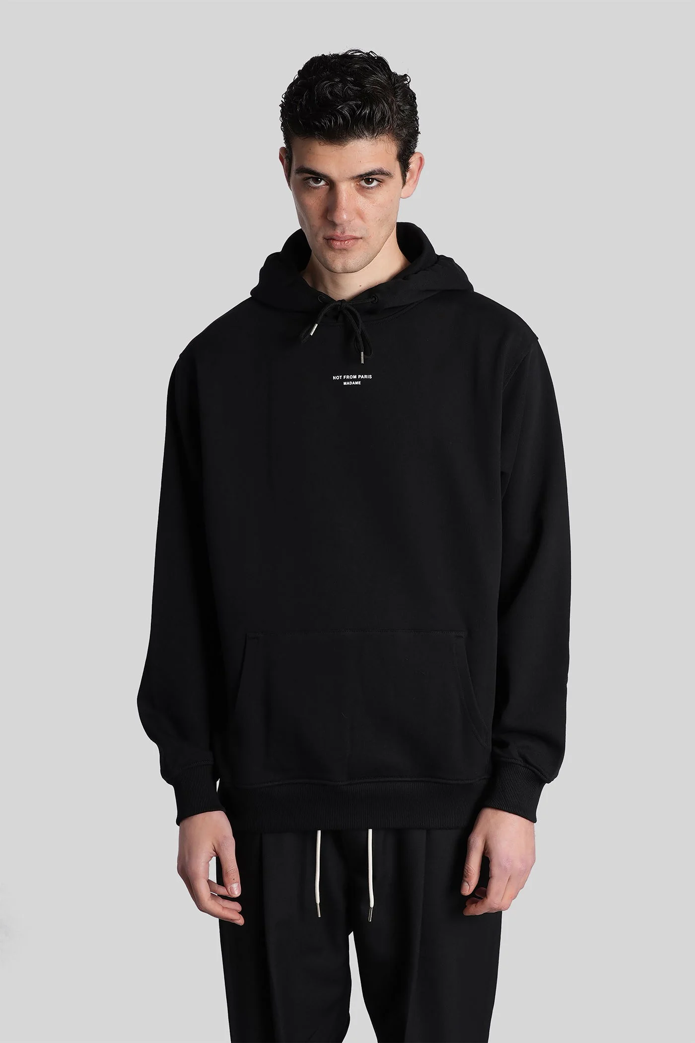 Sweatshirt in black cotton