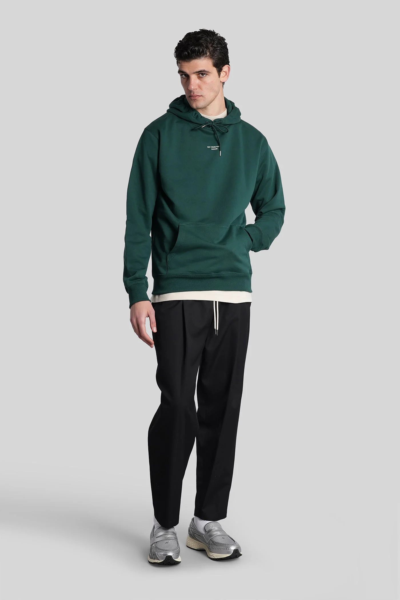 Sweatshirt in green cotton - Image 2