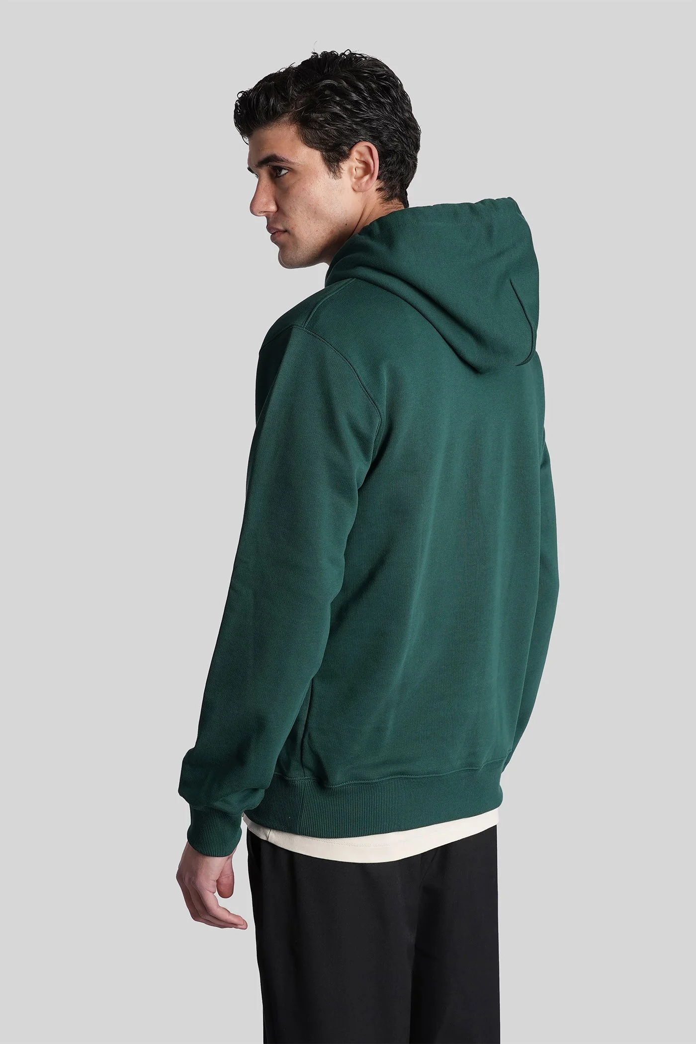Sweatshirt in green cotton - Image 3