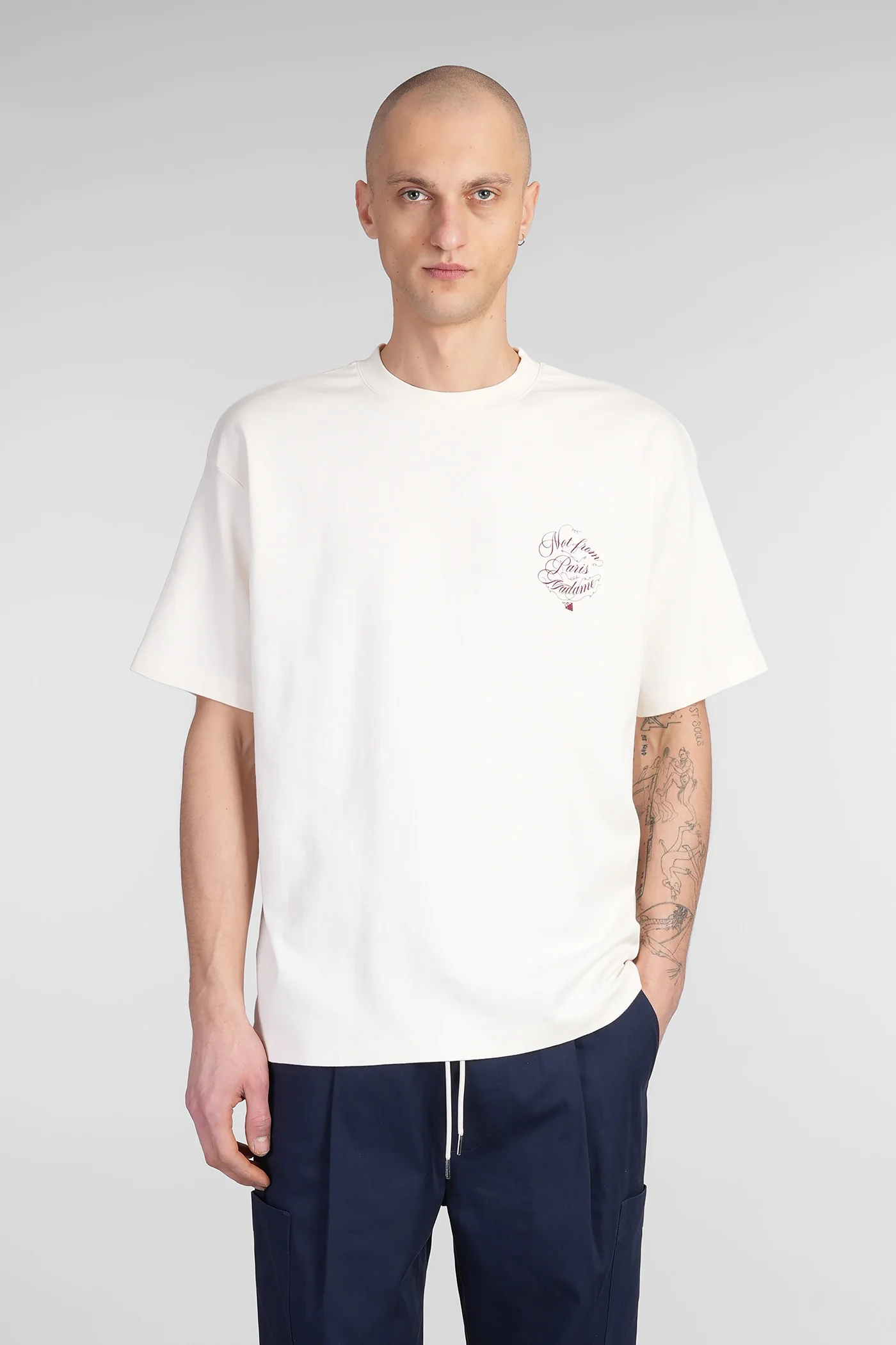 T-Shirt in beige cotton