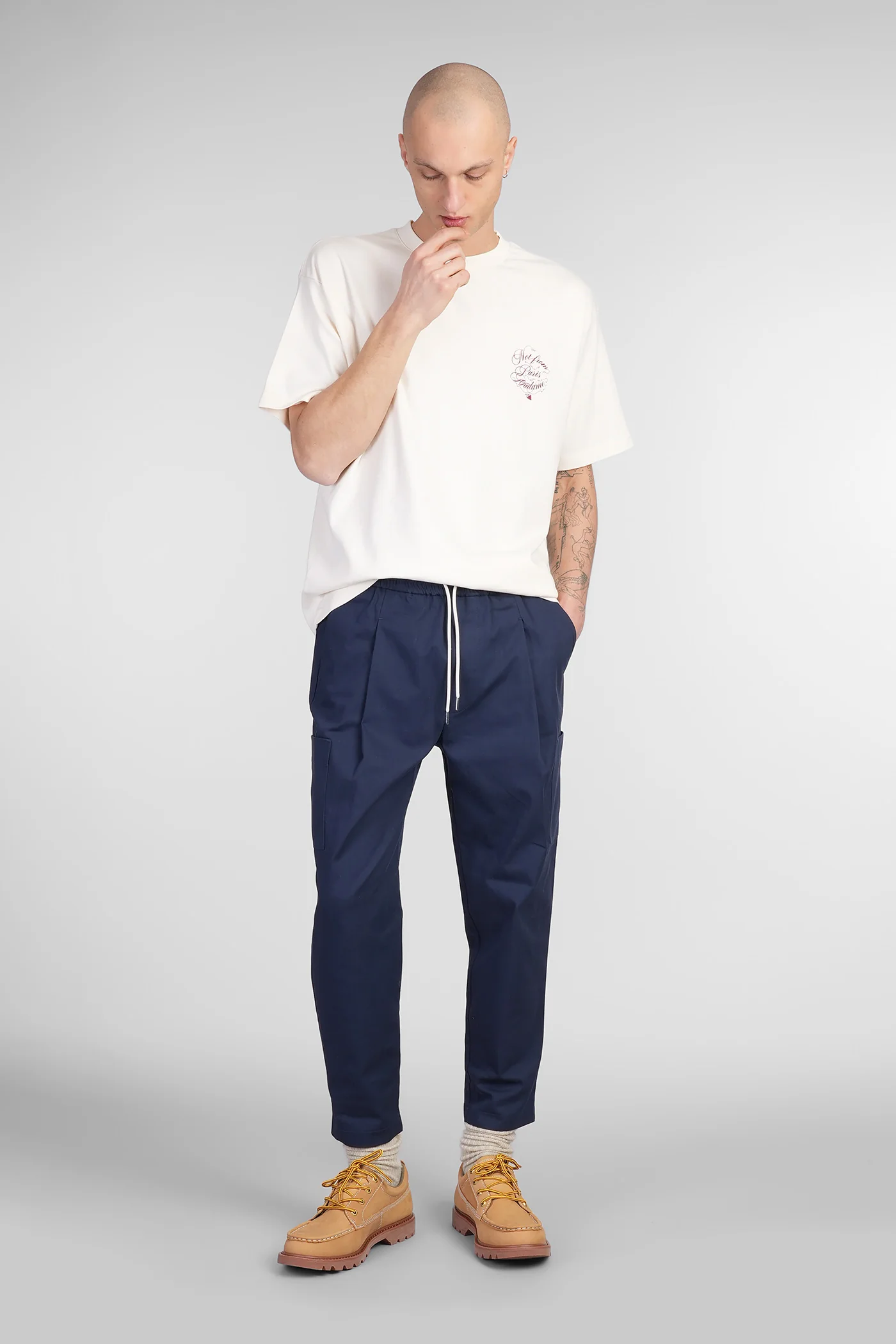 T-Shirt in beige cotton - Image 2
