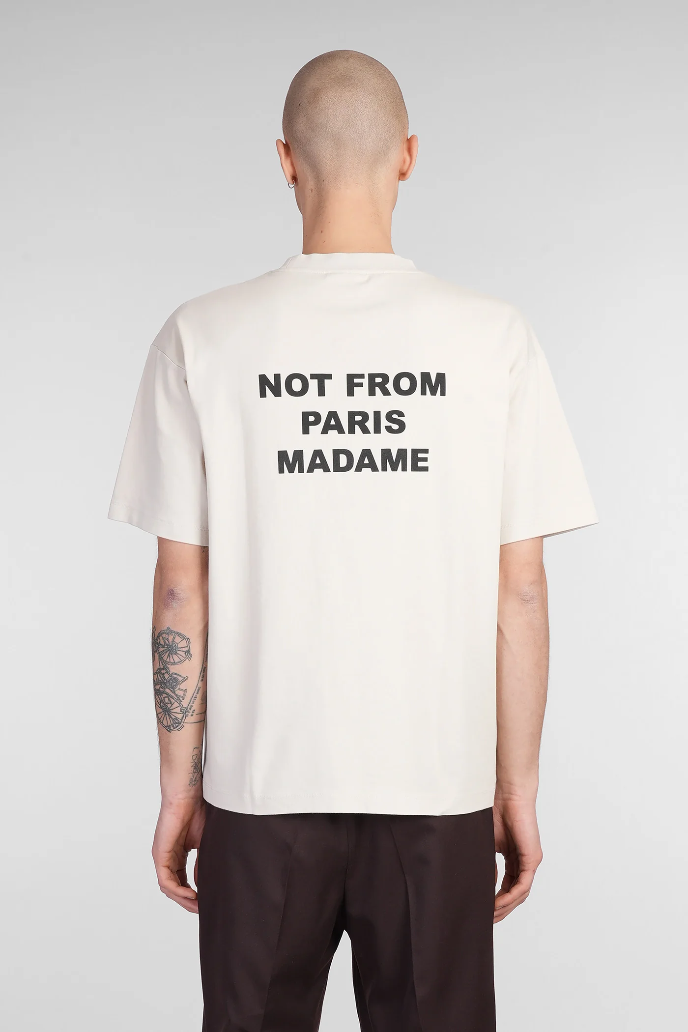 T-Shirt in beige cotton - Image 3
