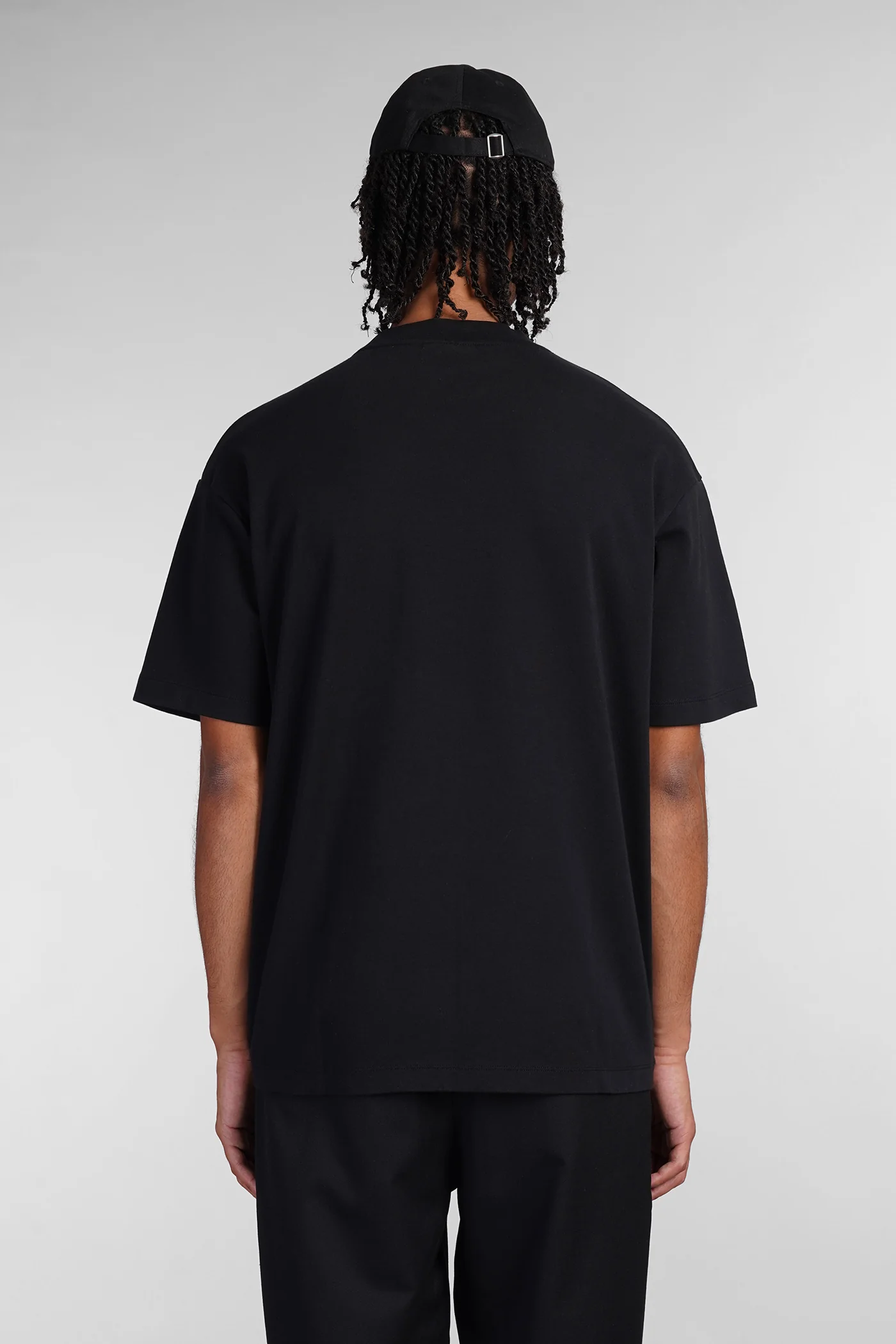 T-Shirt in black cotton - Image 3