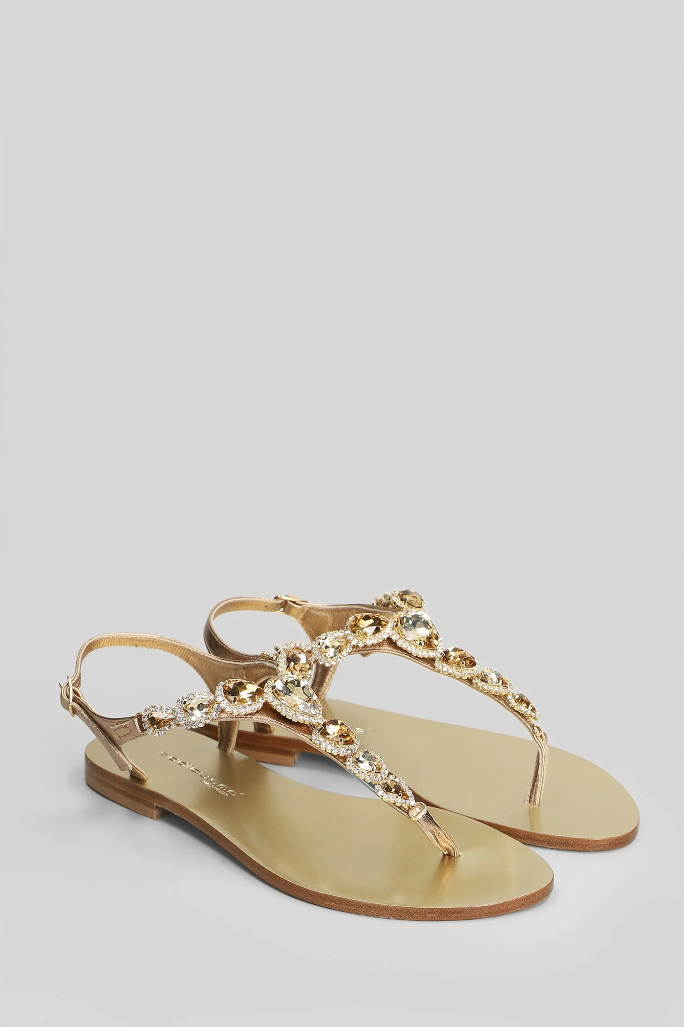 Flat sandal-slipper in platinum leather - Image 2