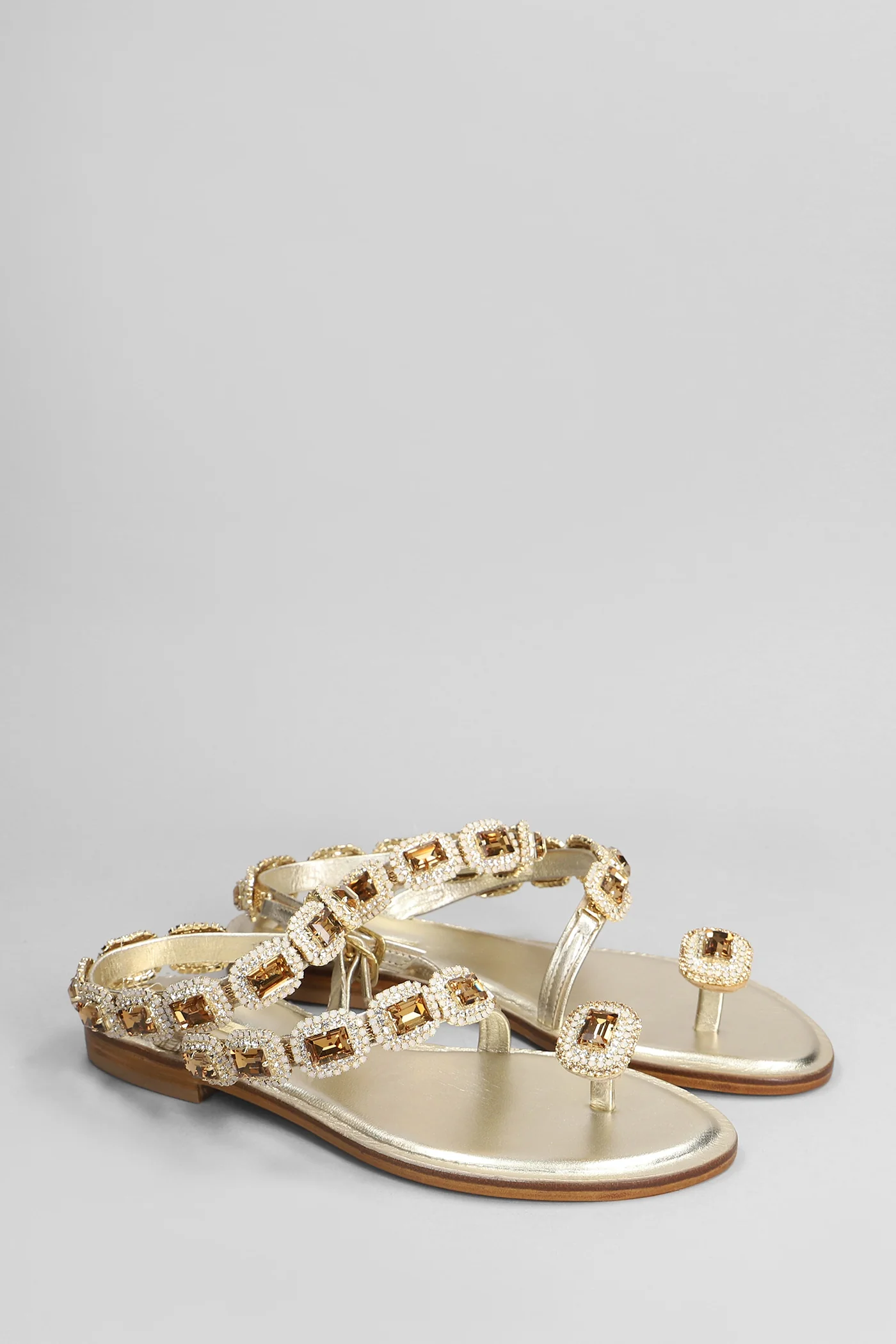 Flats in platinum leather - Image 2