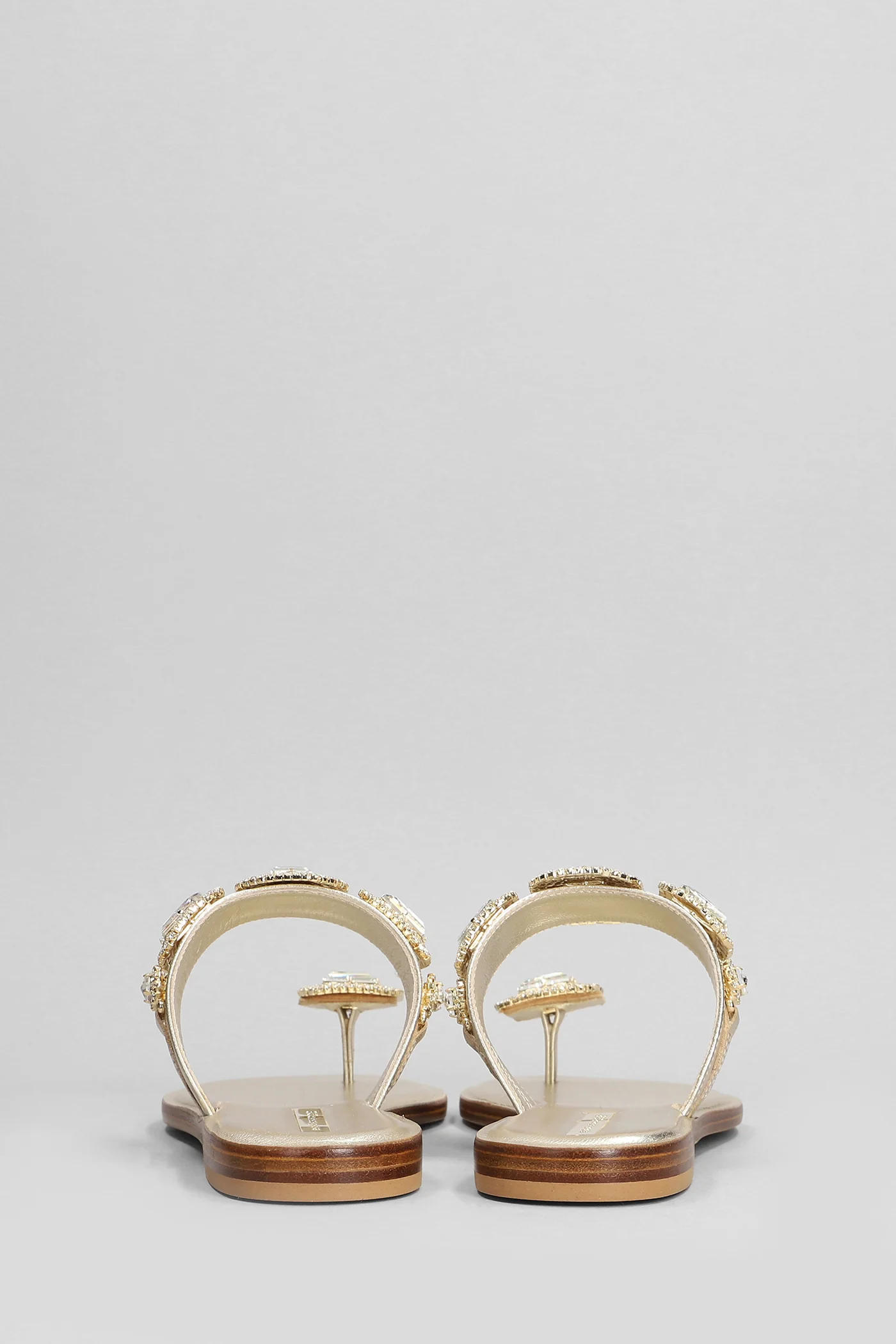 Flats in platinum leather - Image 4