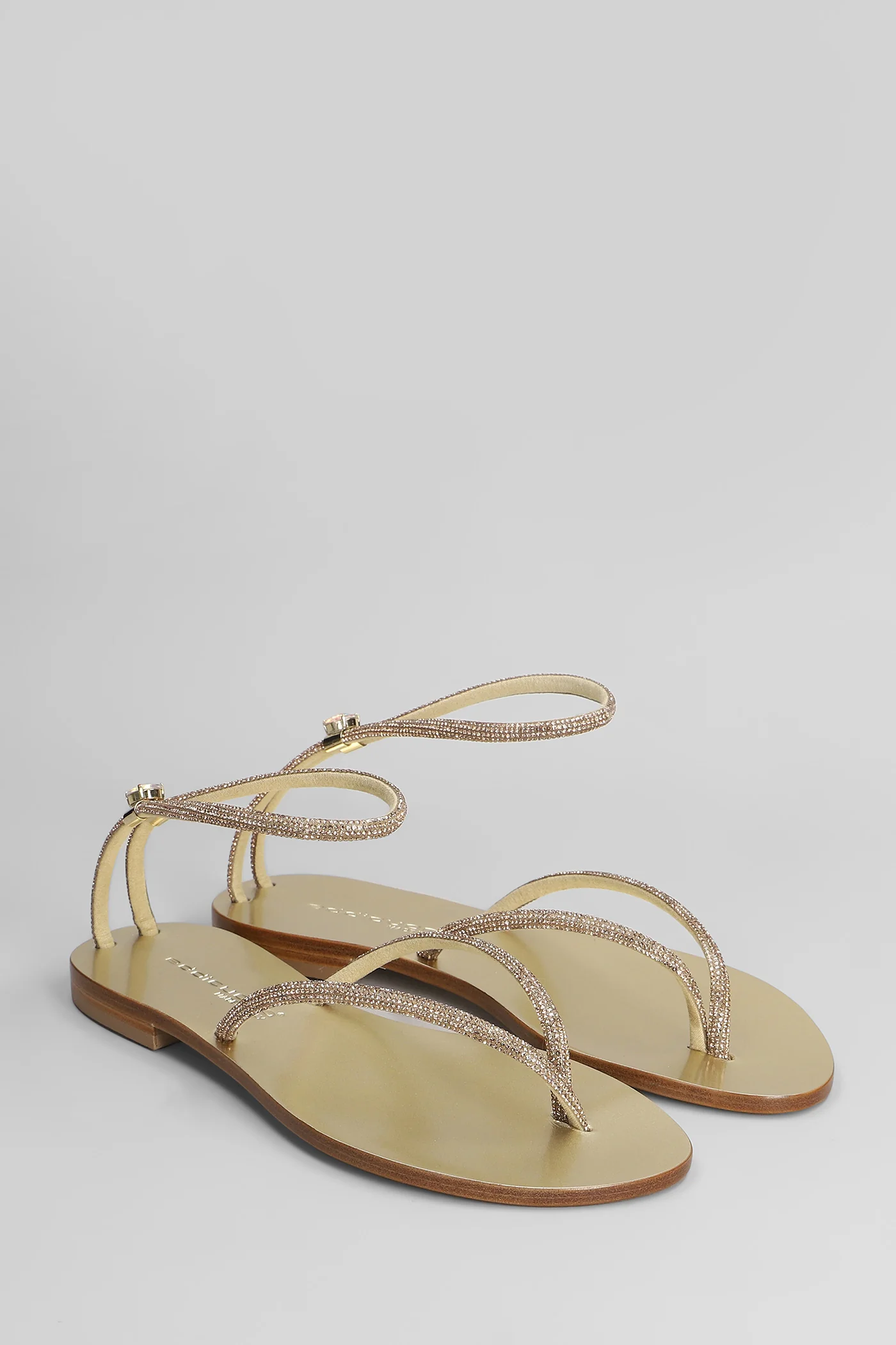 Flats in platinum leather - Image 2