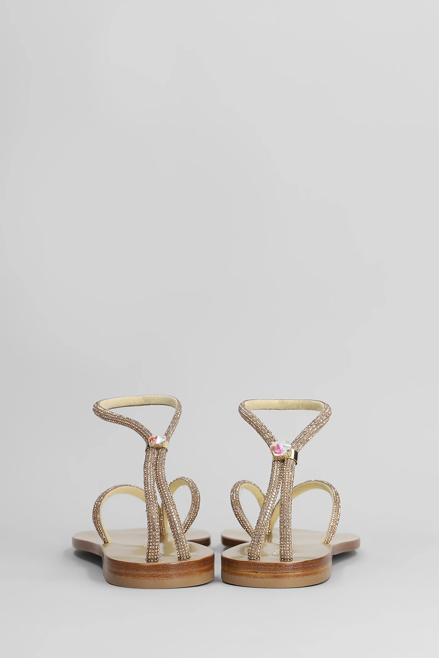 Flats in platinum leather - Image 4