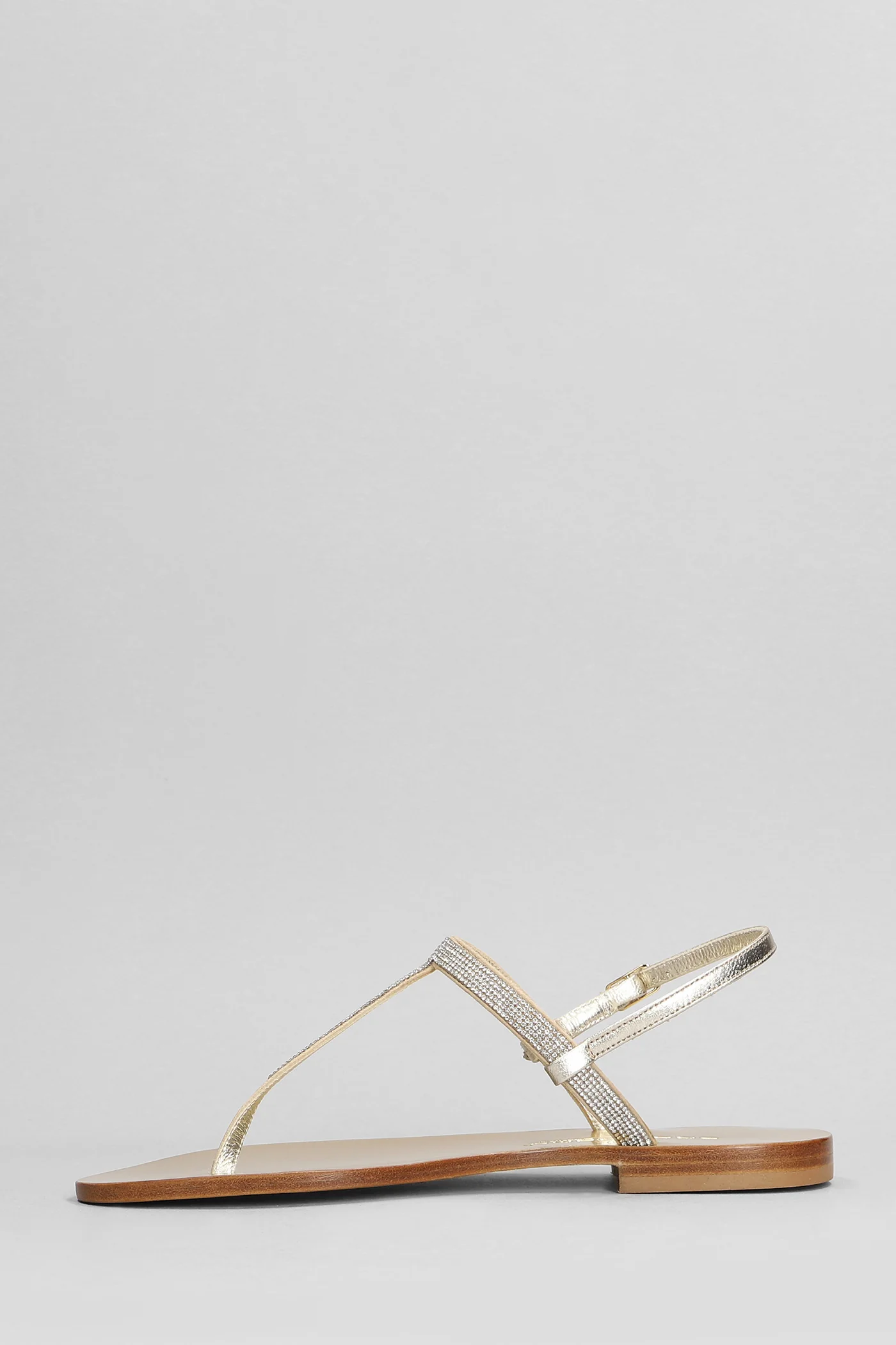 Flats in platinum leather - Image 3