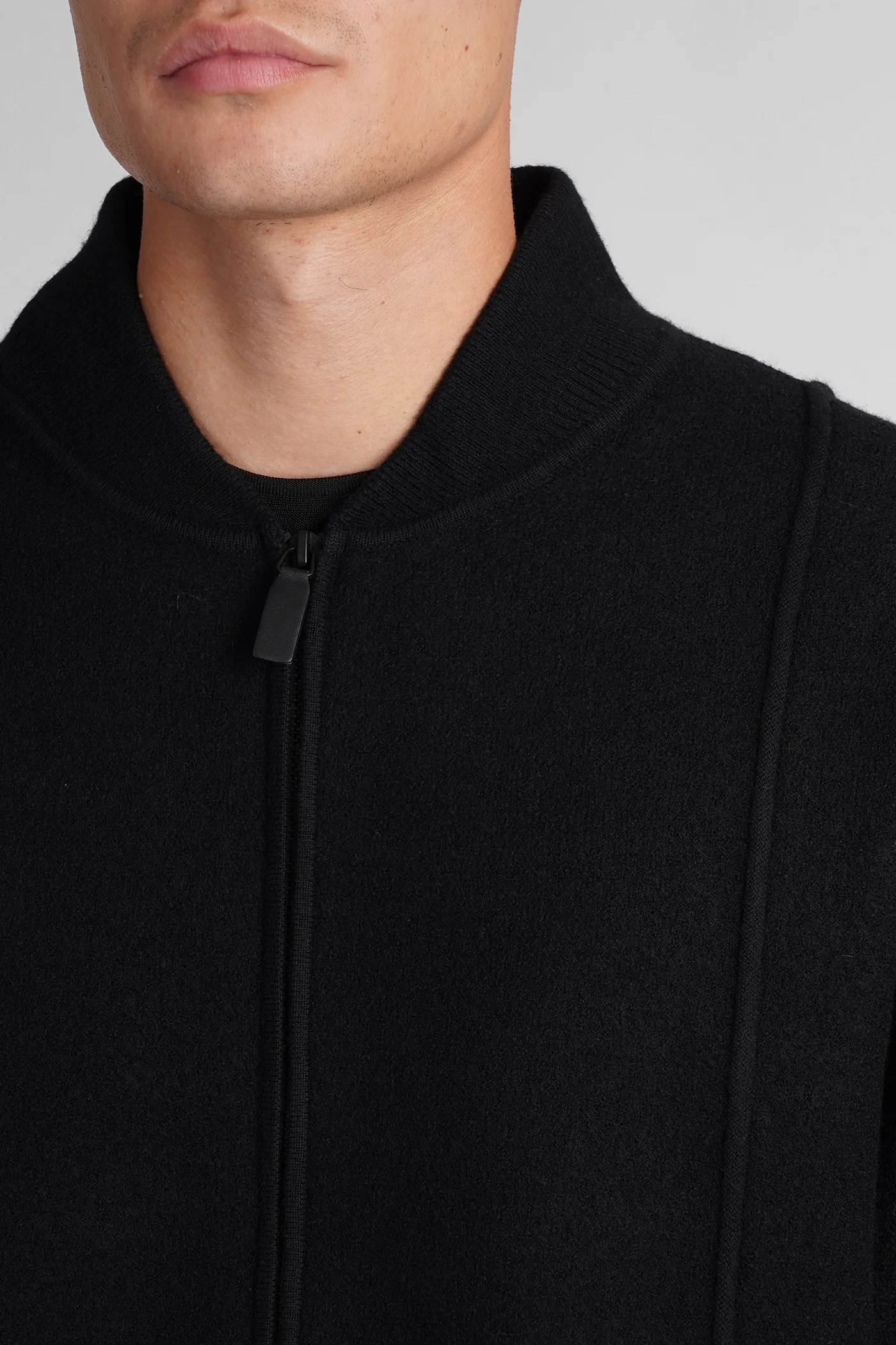 Cardigan in black wool - Image 5