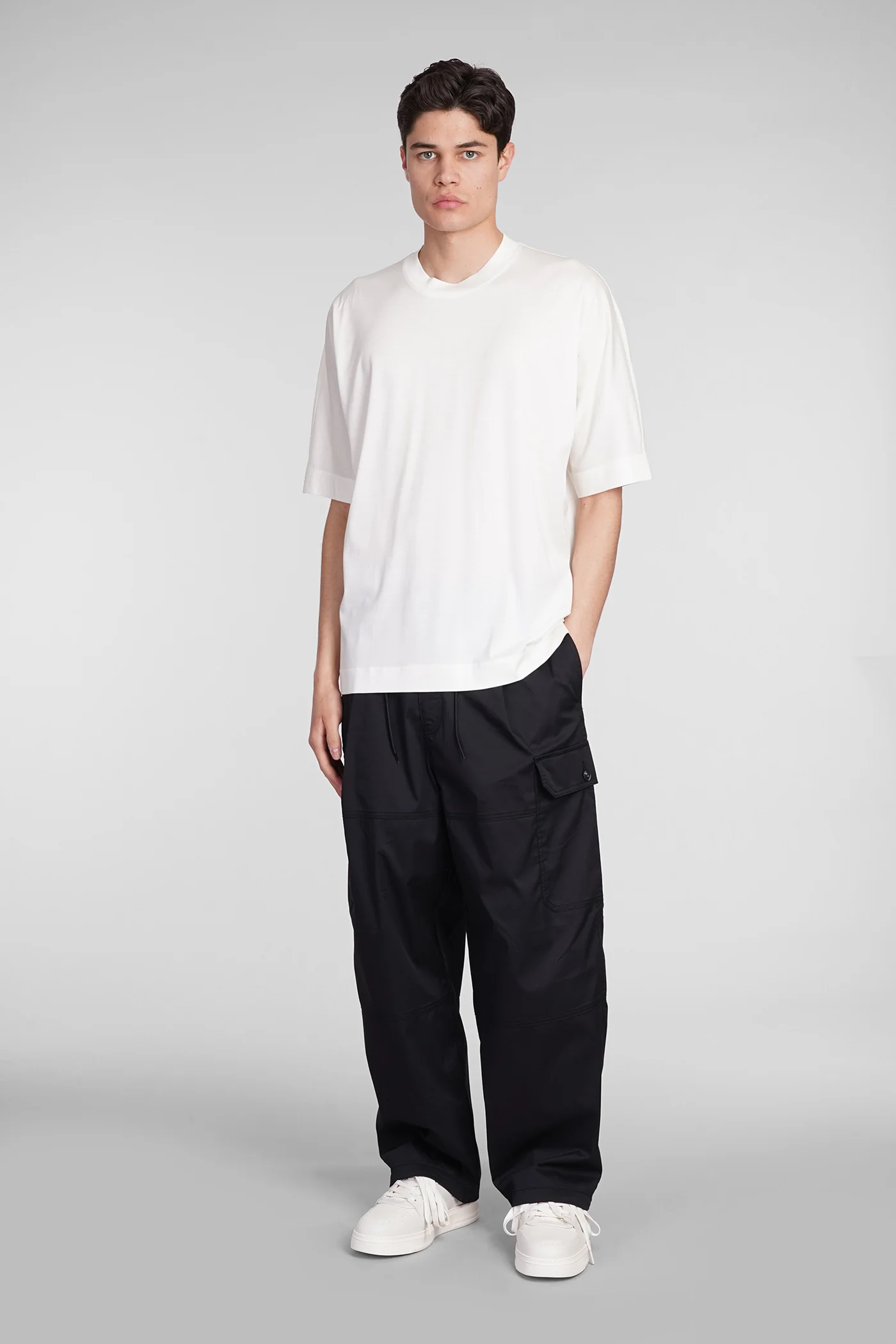 Pants in black cotton - Image 2