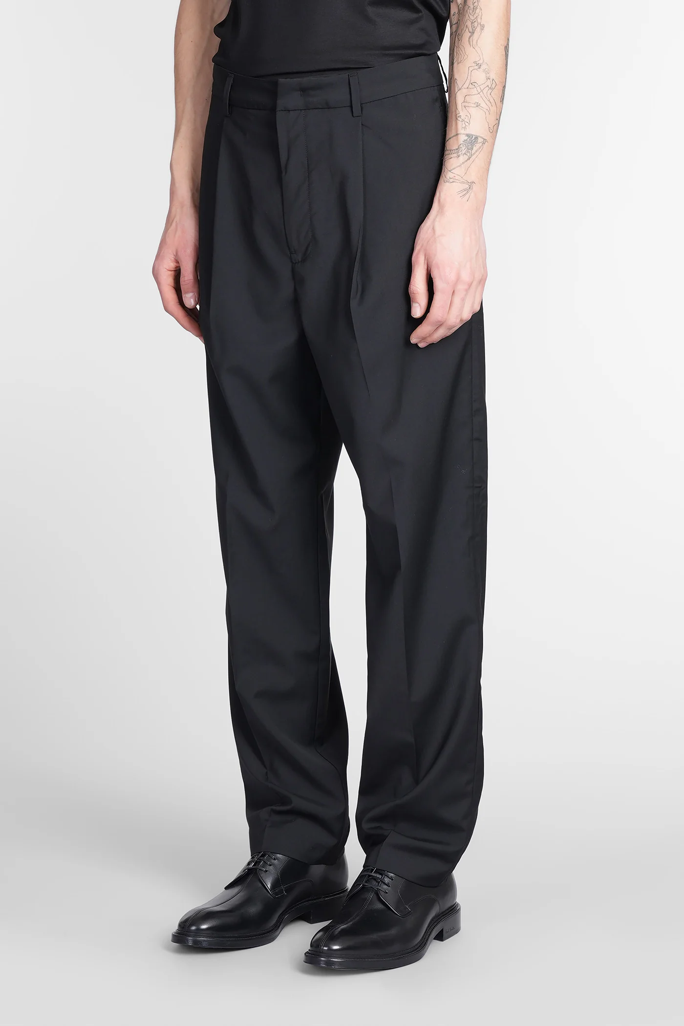 Pants in black wool - Image 4