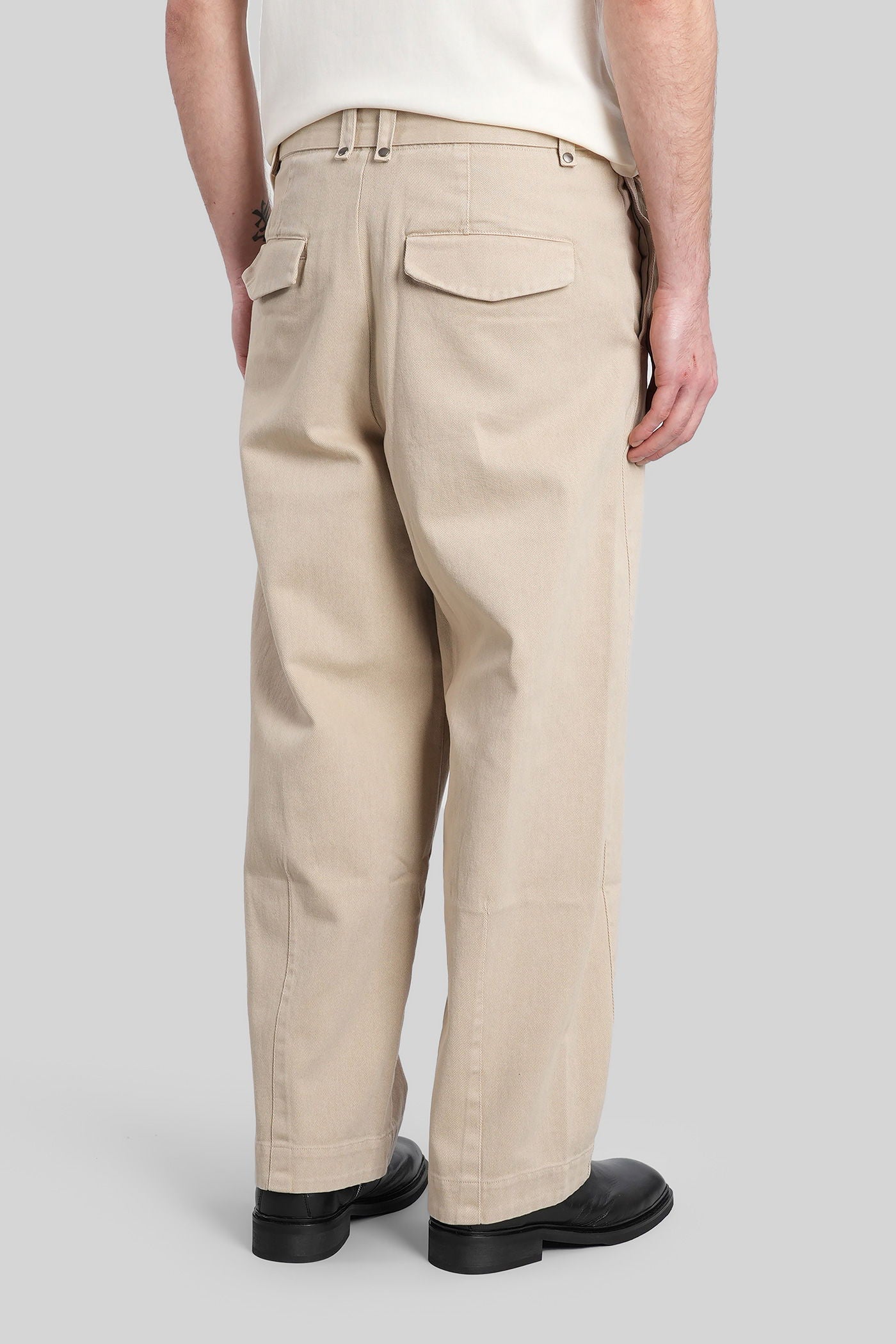 Pants in beige cotton - Image 3