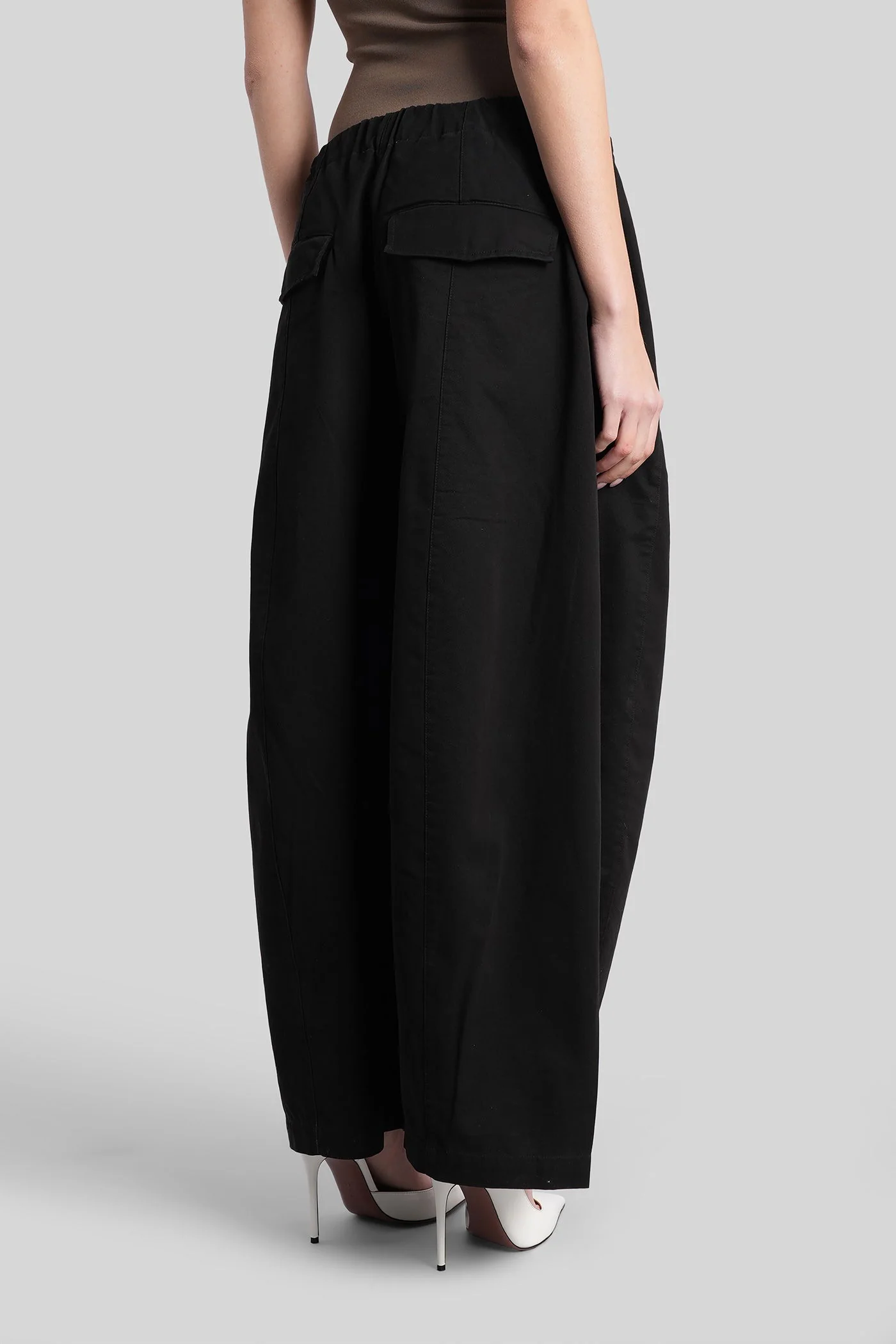 Pants in black cotton - Image 3