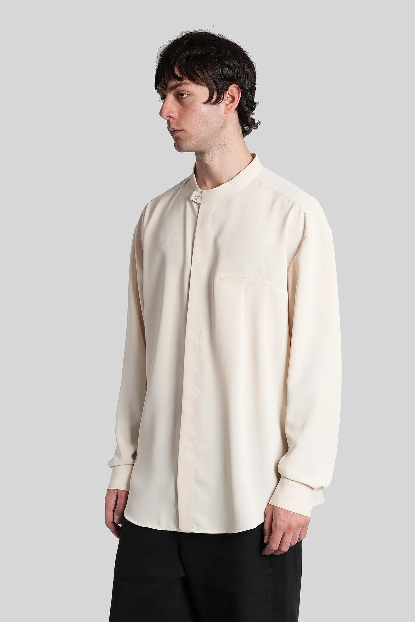 Shirt in beige polyester - Image 4