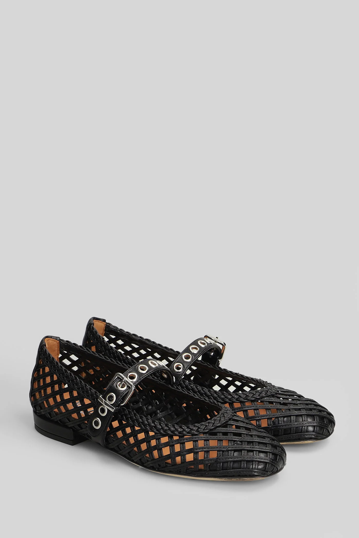 Ballet flats in black leather - Image 2
