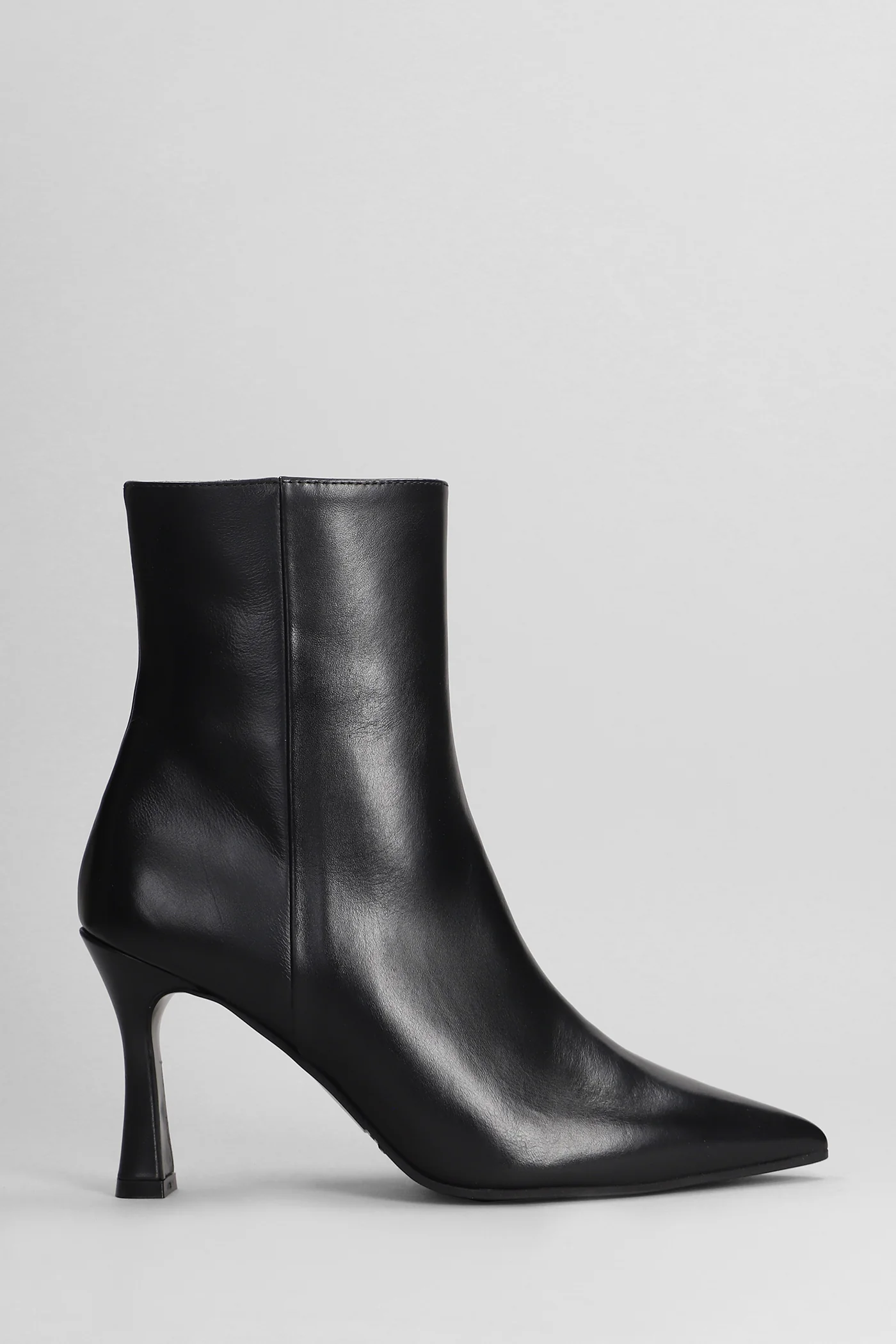 High heels Ankle boots in black leather