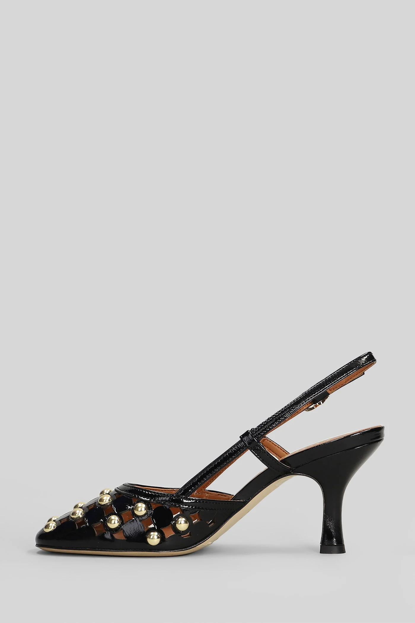 Pumps in black leather - Image 3