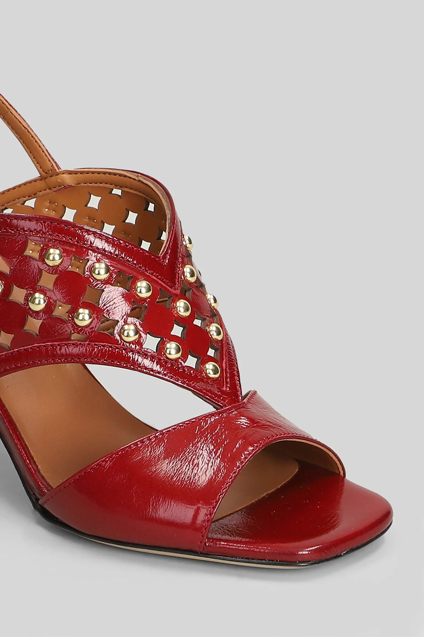 Sandals in red leather - Image 4